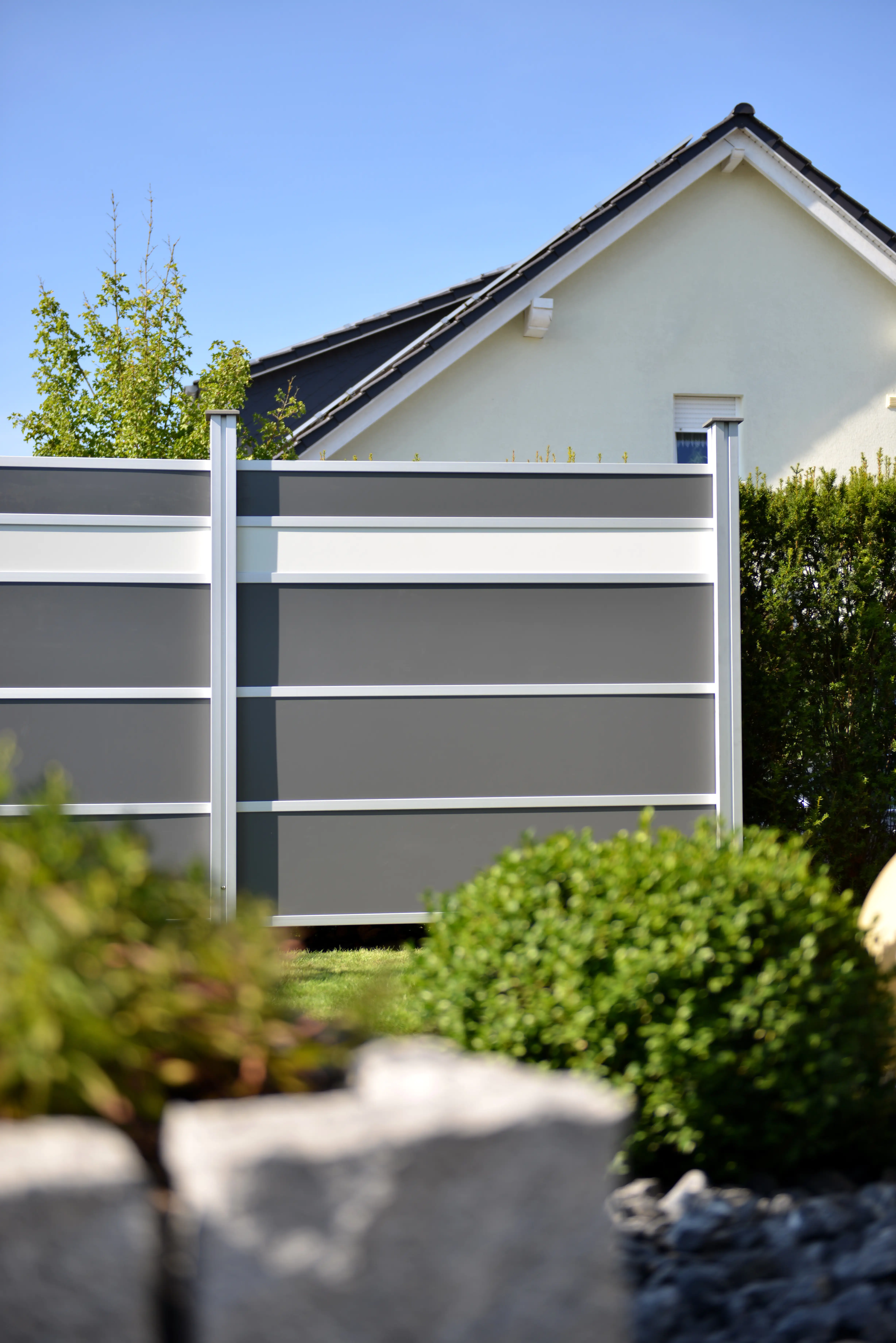 Osmo Sichtschutzelement HPL Elegance Grundelement Creativ, grau