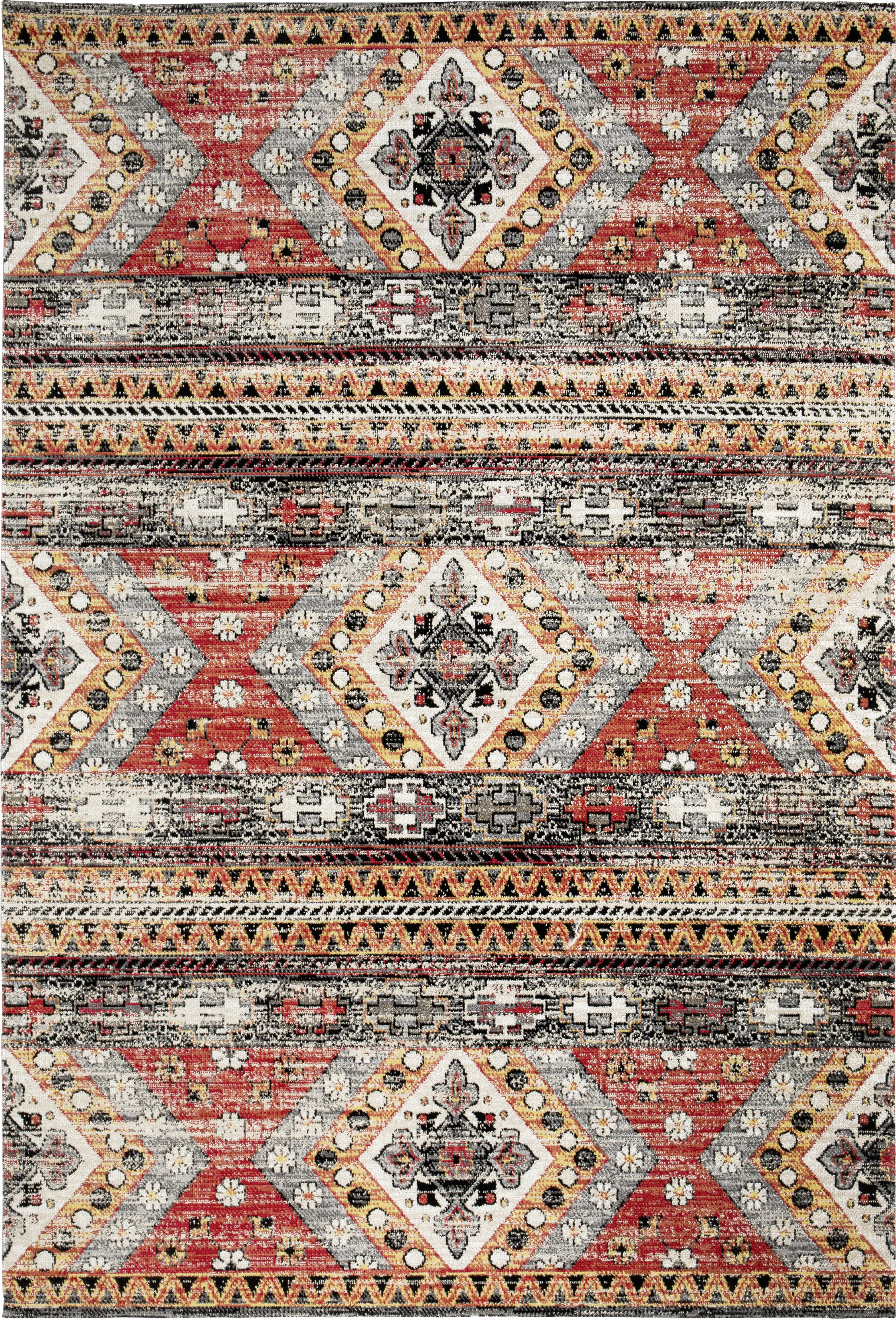 Andiamo In- und Outdoorteppich Bonnie multicolor grau-rot, 120 x 170 cm