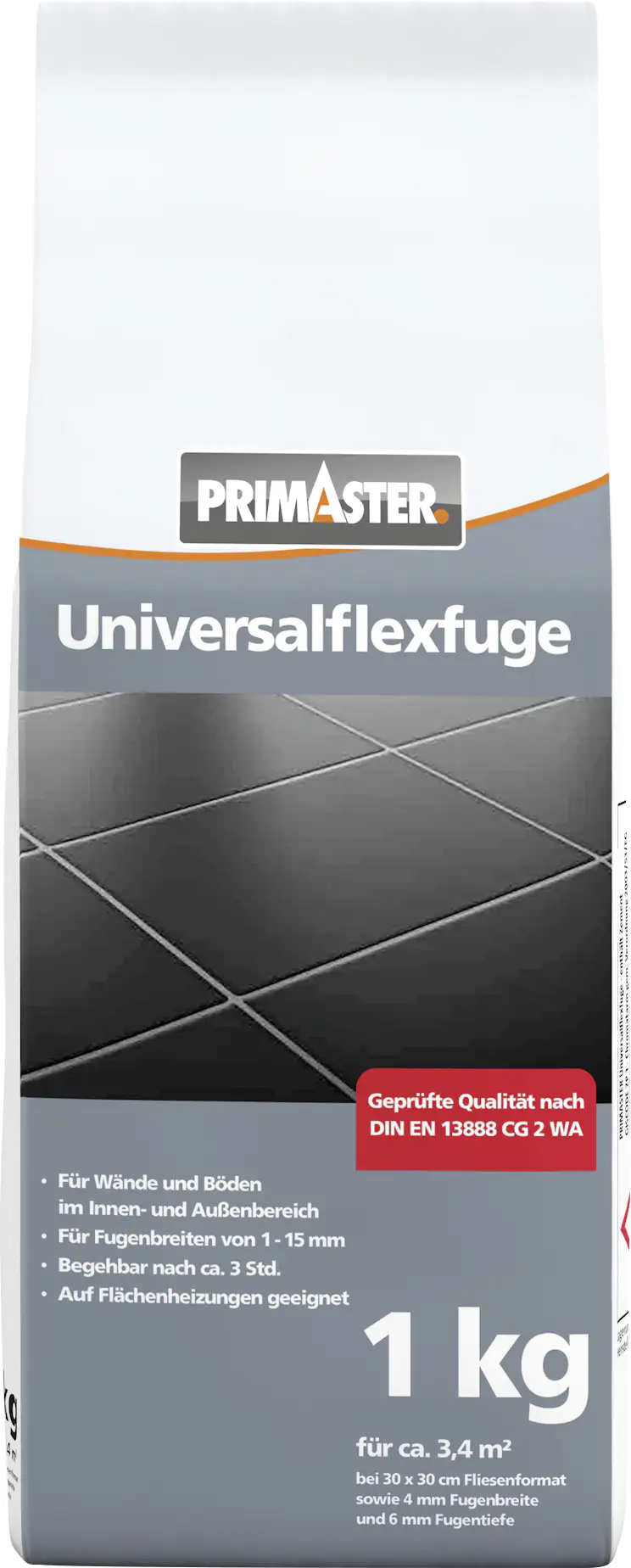 Primaster Universalflexfuge 1 - 15 mm zementgrau 1 kg