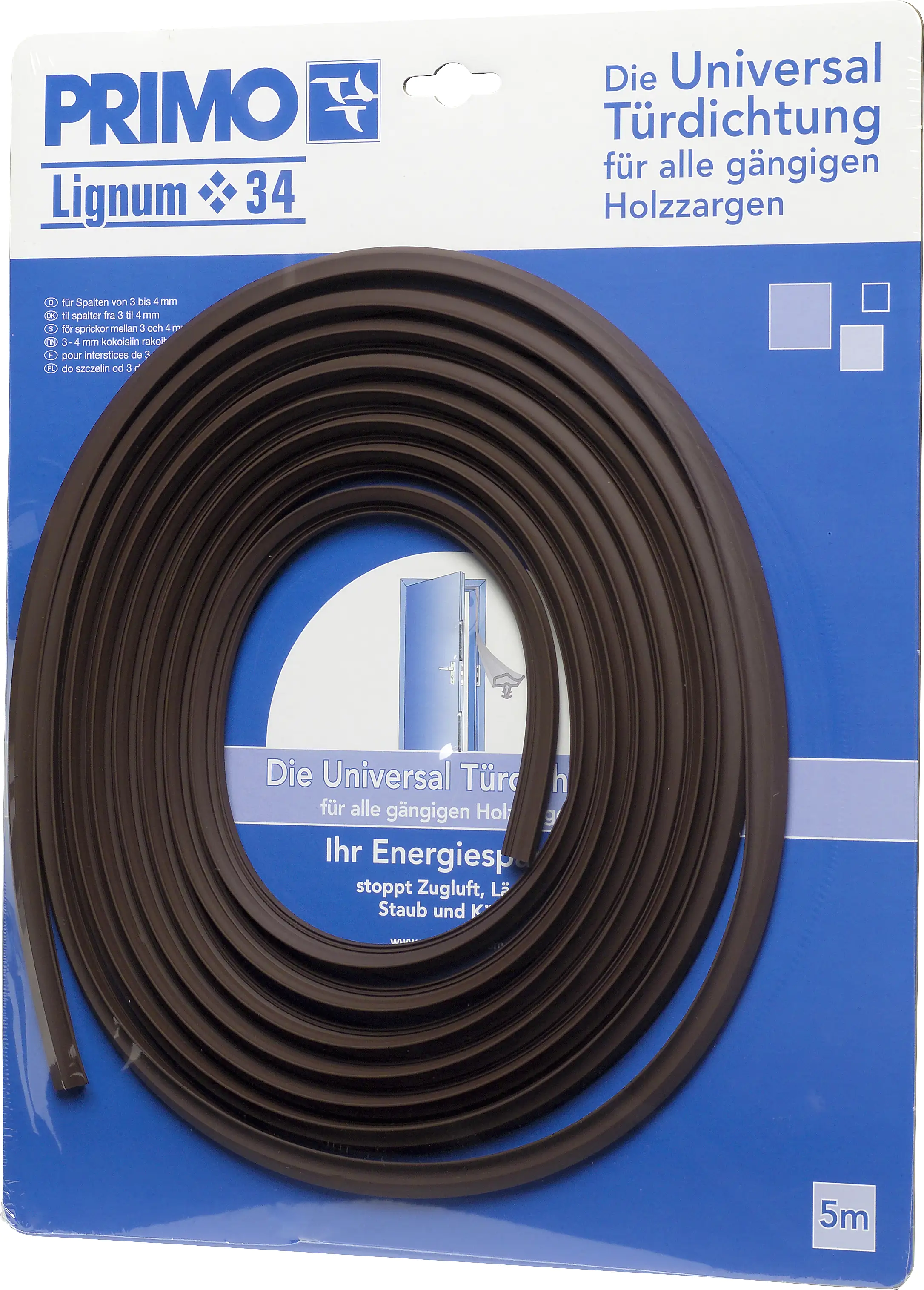 Primo Universaldichtung Holzzarge Lignum 34 mahagoni, 5 Meter