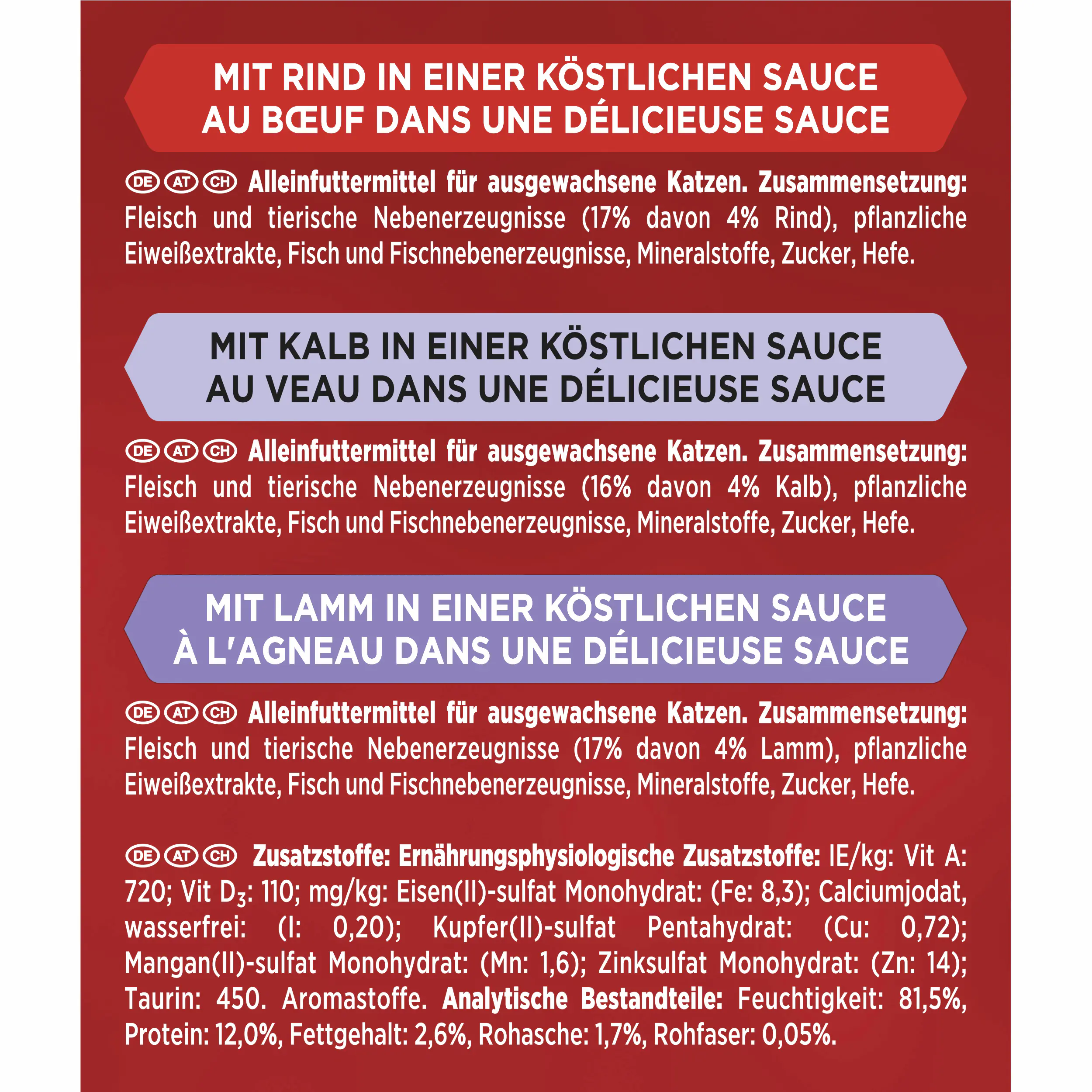 Gourmet Mon Petit mit Rind Kalb und Lamm 6x 50g Gourmet Mon Petit
