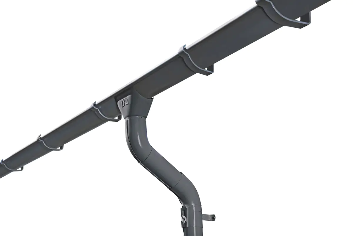 SKAN HOLZ Regenrinnen-Set für Pavillon Nice 2, Stahl, verzinkt u. anthrazit