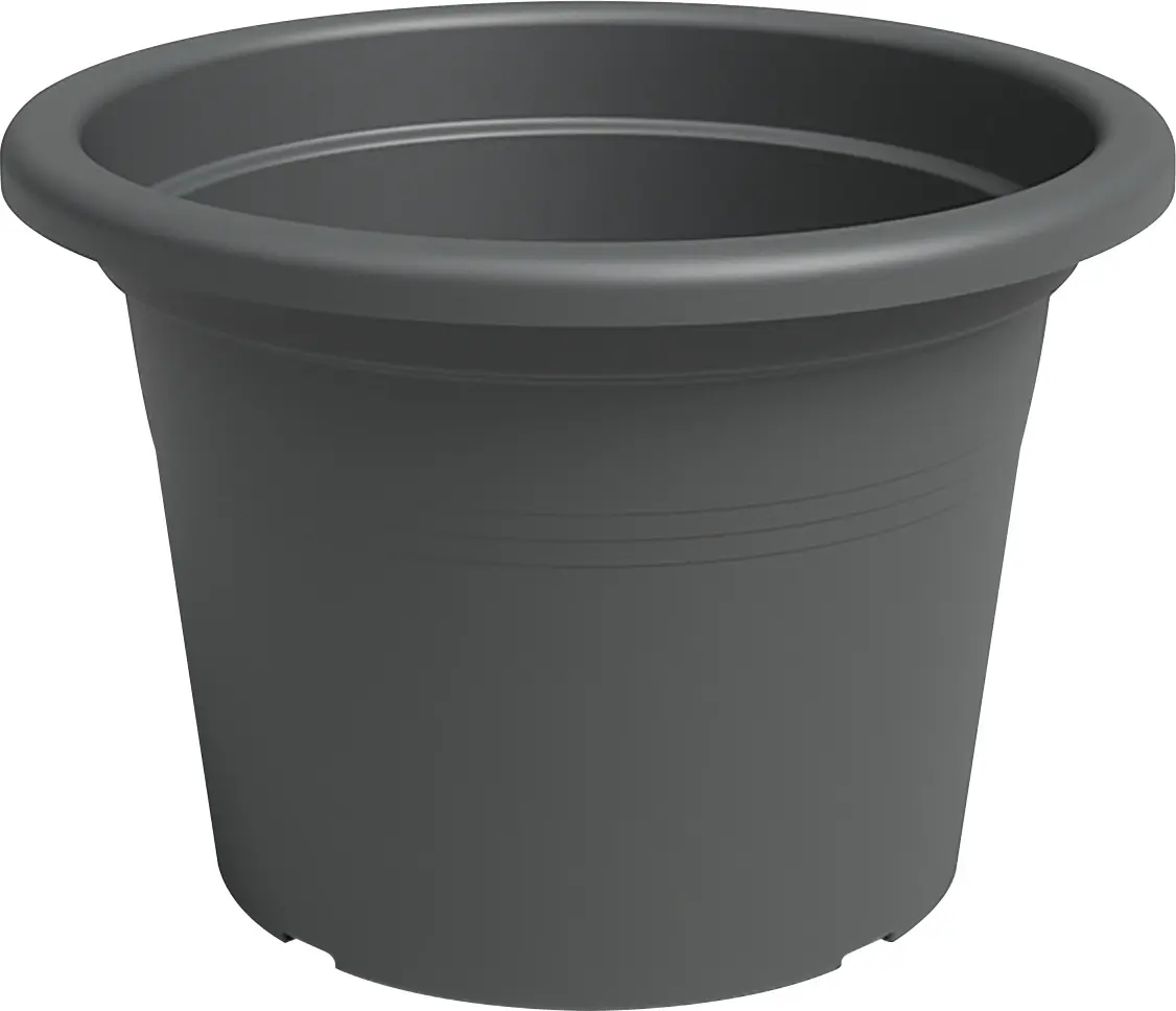 Artevasi Pflanztopf Venezia Cilindro Kunststoff anthrazit matt Ø 25 x 18 cm