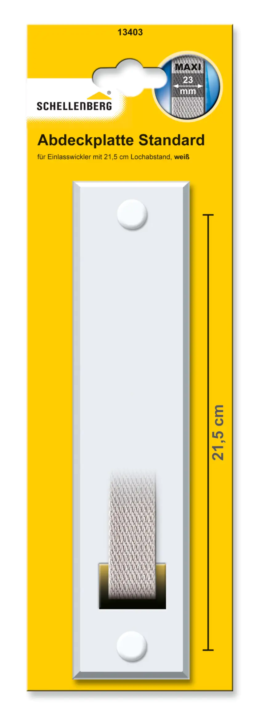 Schellenberg Abdeckplatte STANDARD Lochabstand 21,5 cm weiß Schellenberg Abdeckplatte STANDARD Lochabstand 21,5 cm weiß