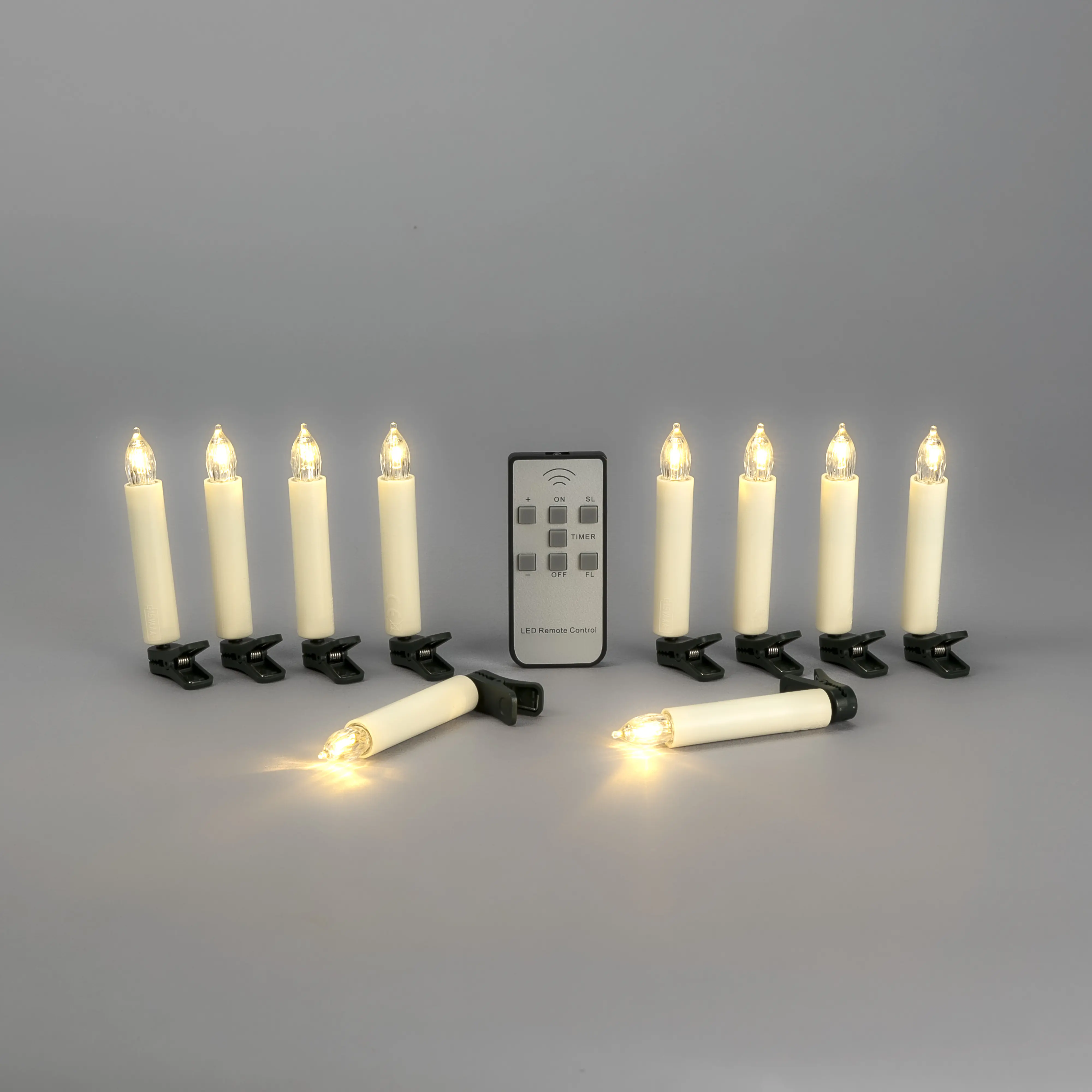 Konstsmide Mini-Batteriekerzen mit Fernbedienung 10er Set 