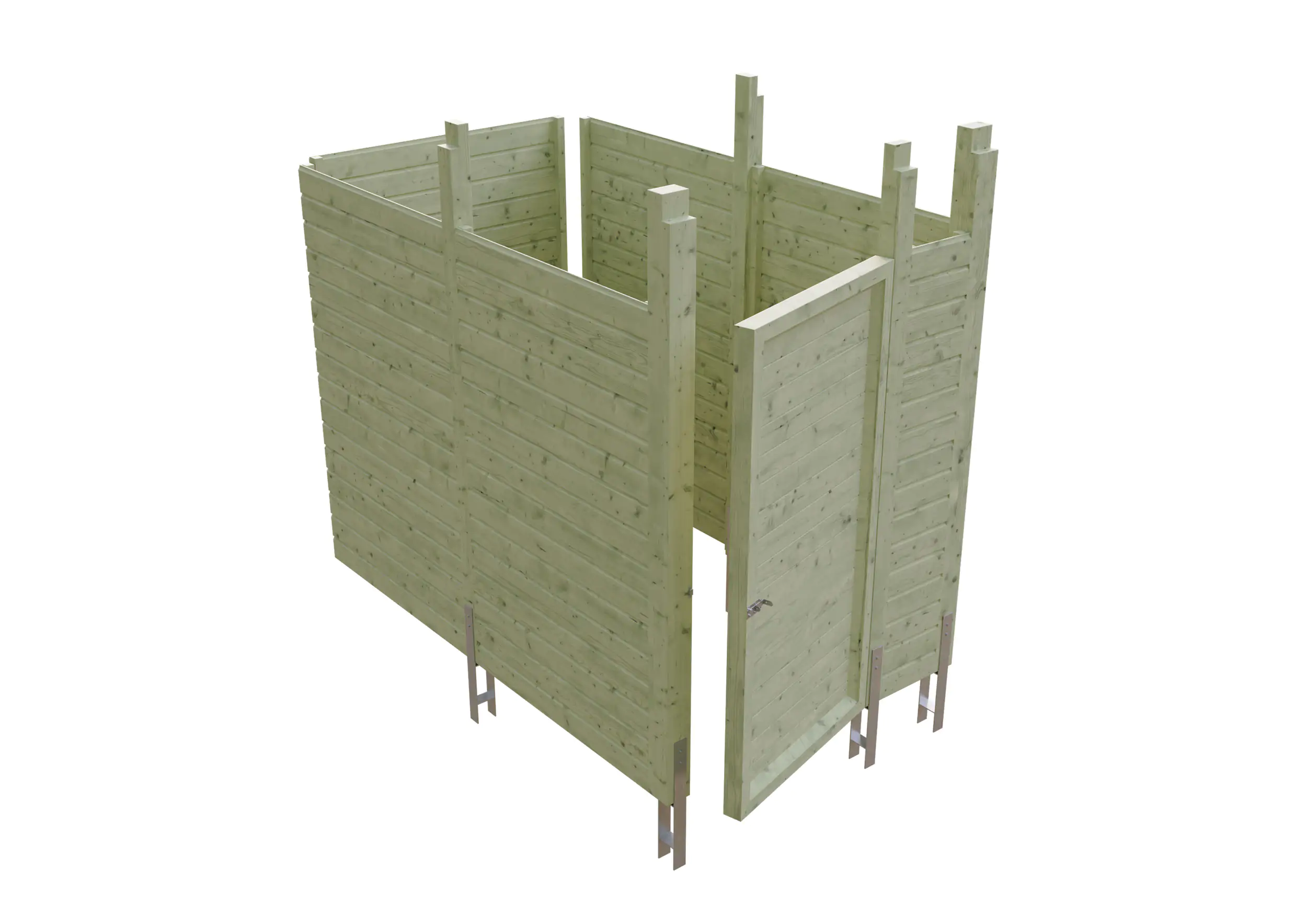 SKAN HOLZ Abstellraum C7 275x164cm, Profilschalung, grün imprägniert