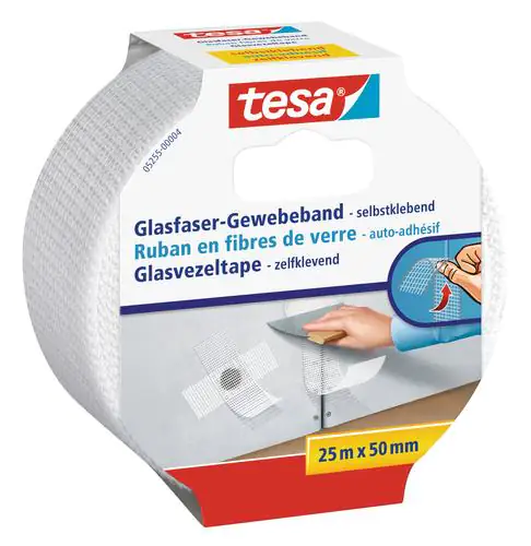 tesa Glasfaser-Gewebeband tesa Glasfaser-Gewebeband 25 m x 50 mm