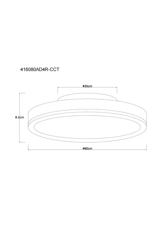 Globo Deckenleuchte Doro Ø 60 x 8,5 cm silber CCT