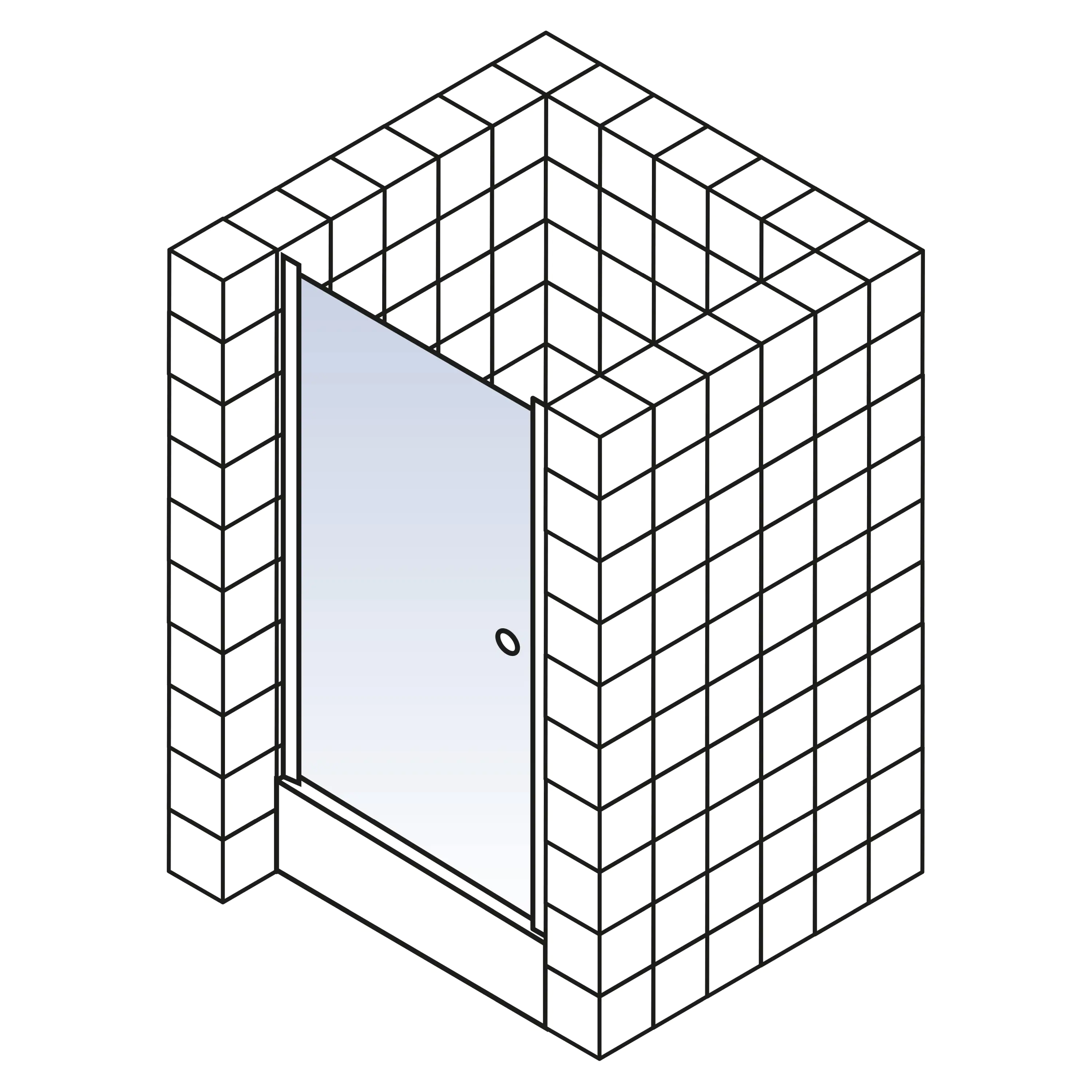 Schulte Nische Drehtür 80 x 200 cm Garant