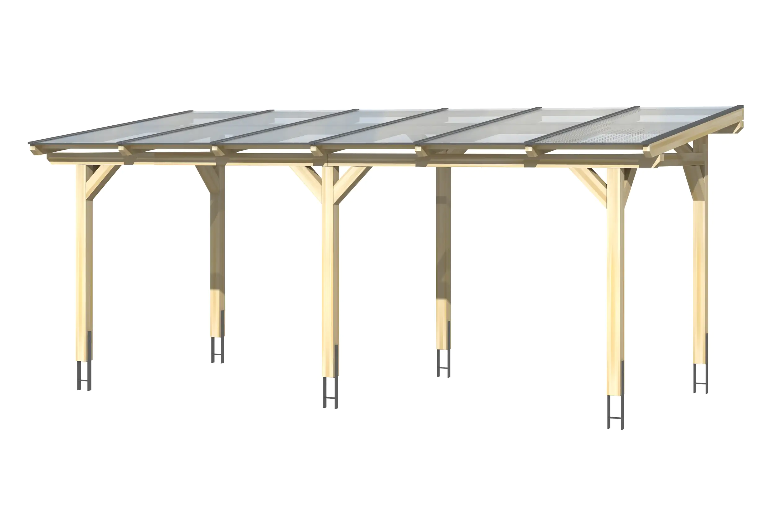 SKAN HOLZ Terrassenüberdachung Siena 648 x 300 cm Leimholz