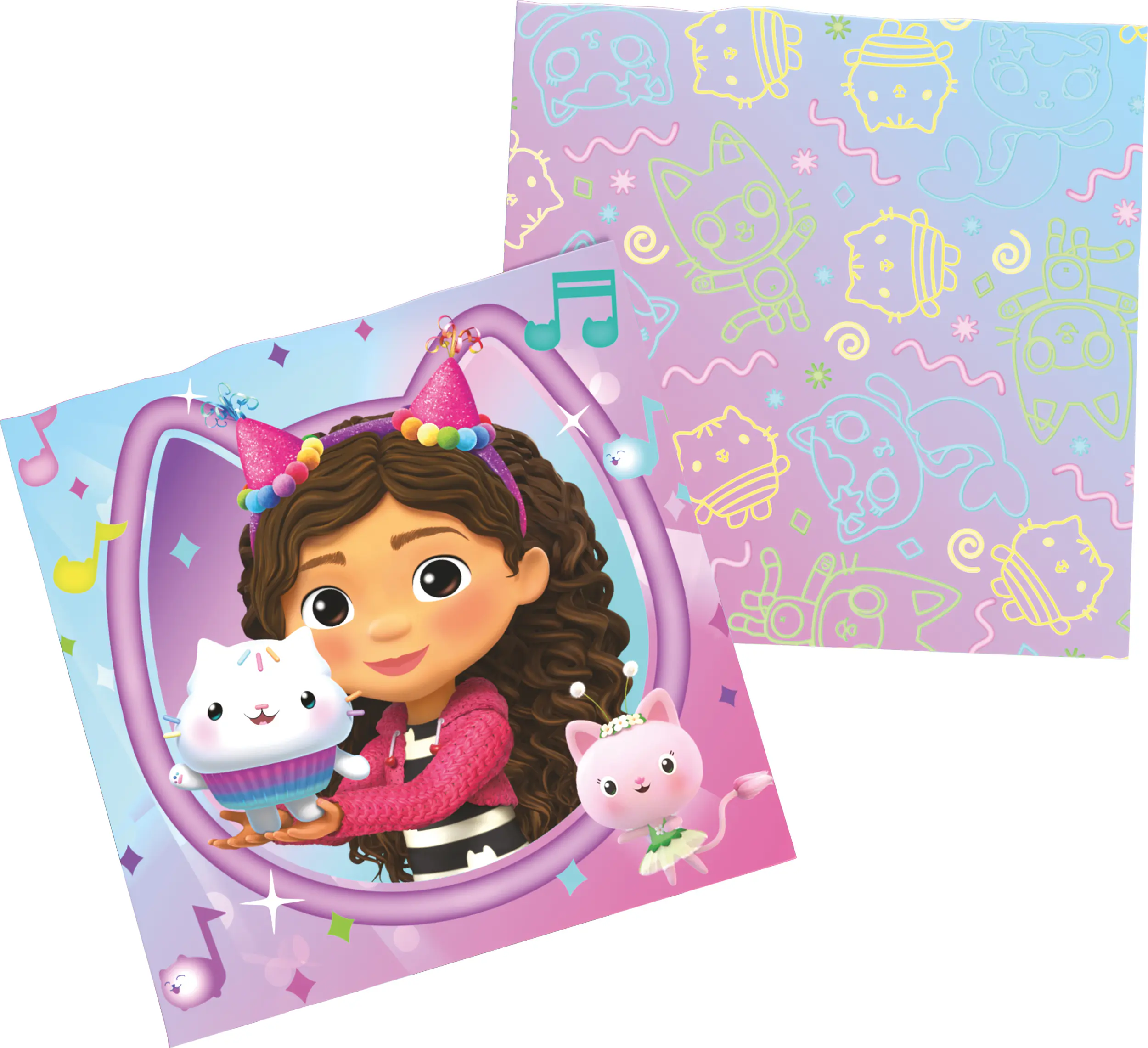 Servietten Gabbys Dollhouse lila Ø 16,5 cm 20er Pack