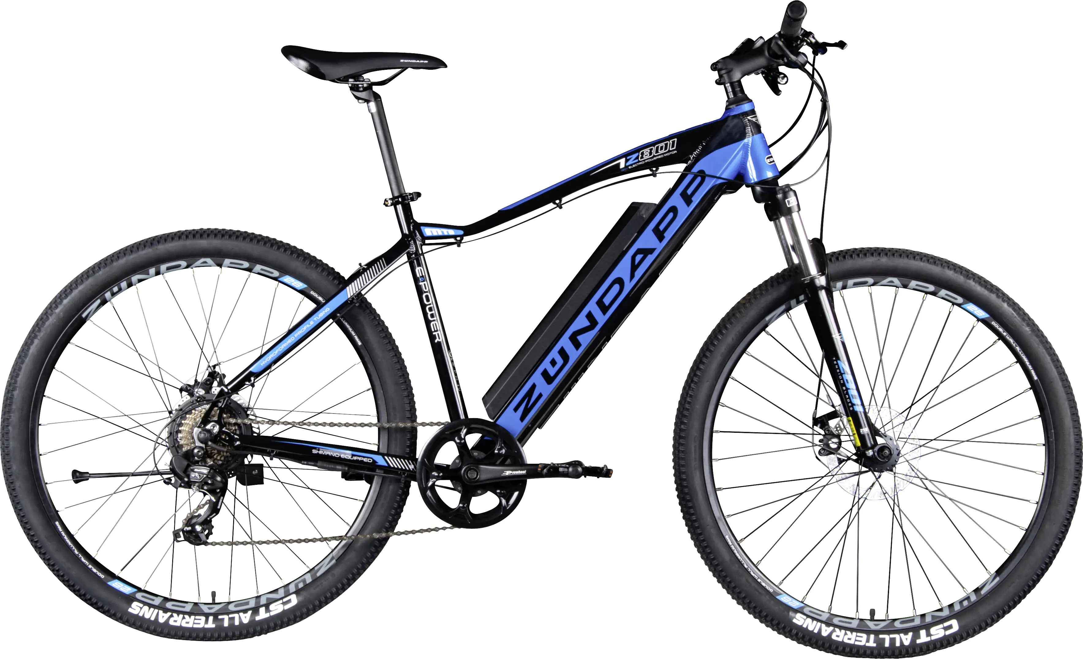 Zündapp E-Bike MTB Z801 27,5 Zoll 21-Gang 417 Wh schwarz blau