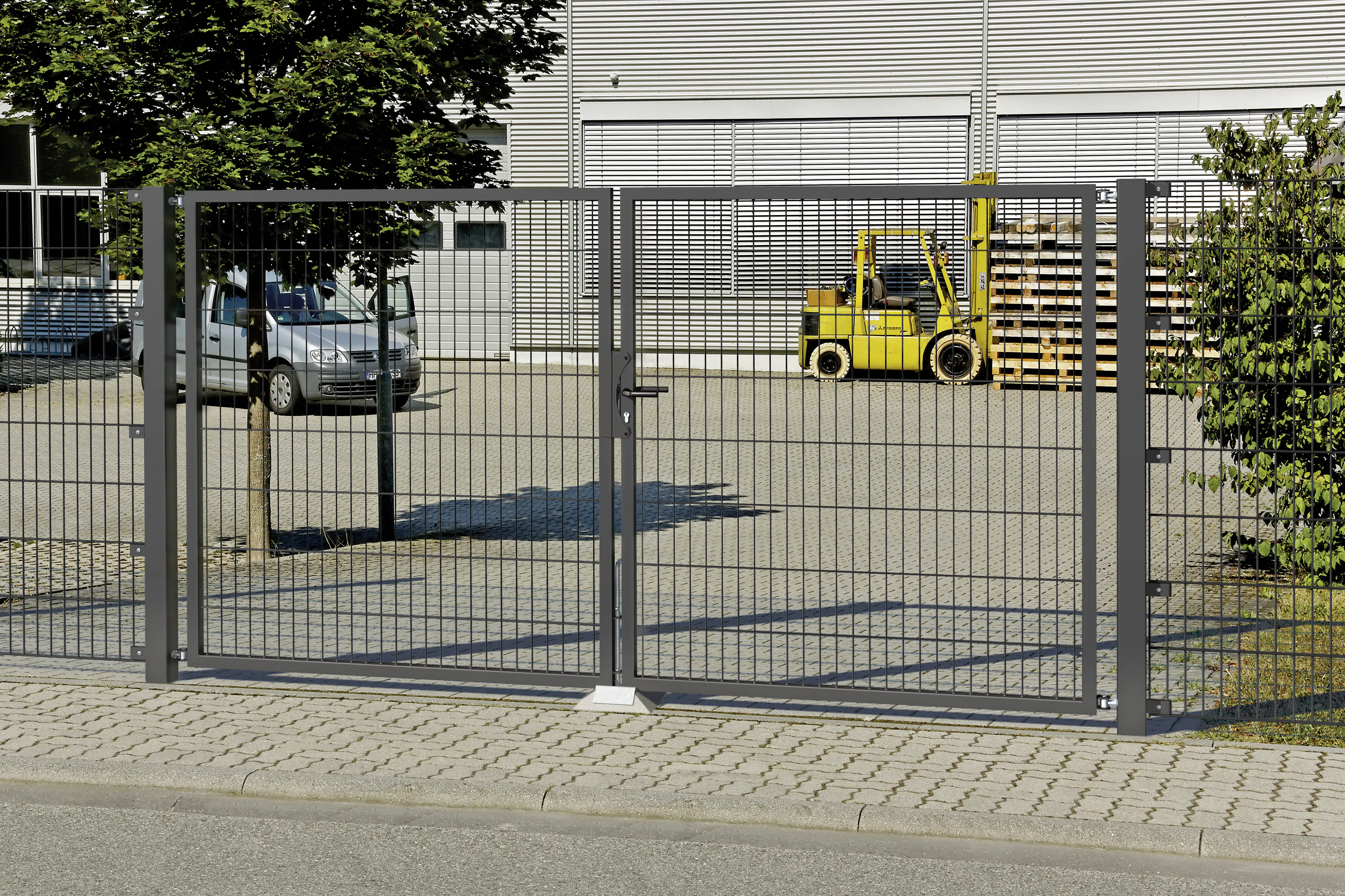 Alberts Stabgitter Doppeltor Flexo 300 x 100 cm 6/5/6 anthrazit zE Alberts Stabgitter Doppeltor Flexo 300 x 100 cm 6/5/6 anthrazit zE