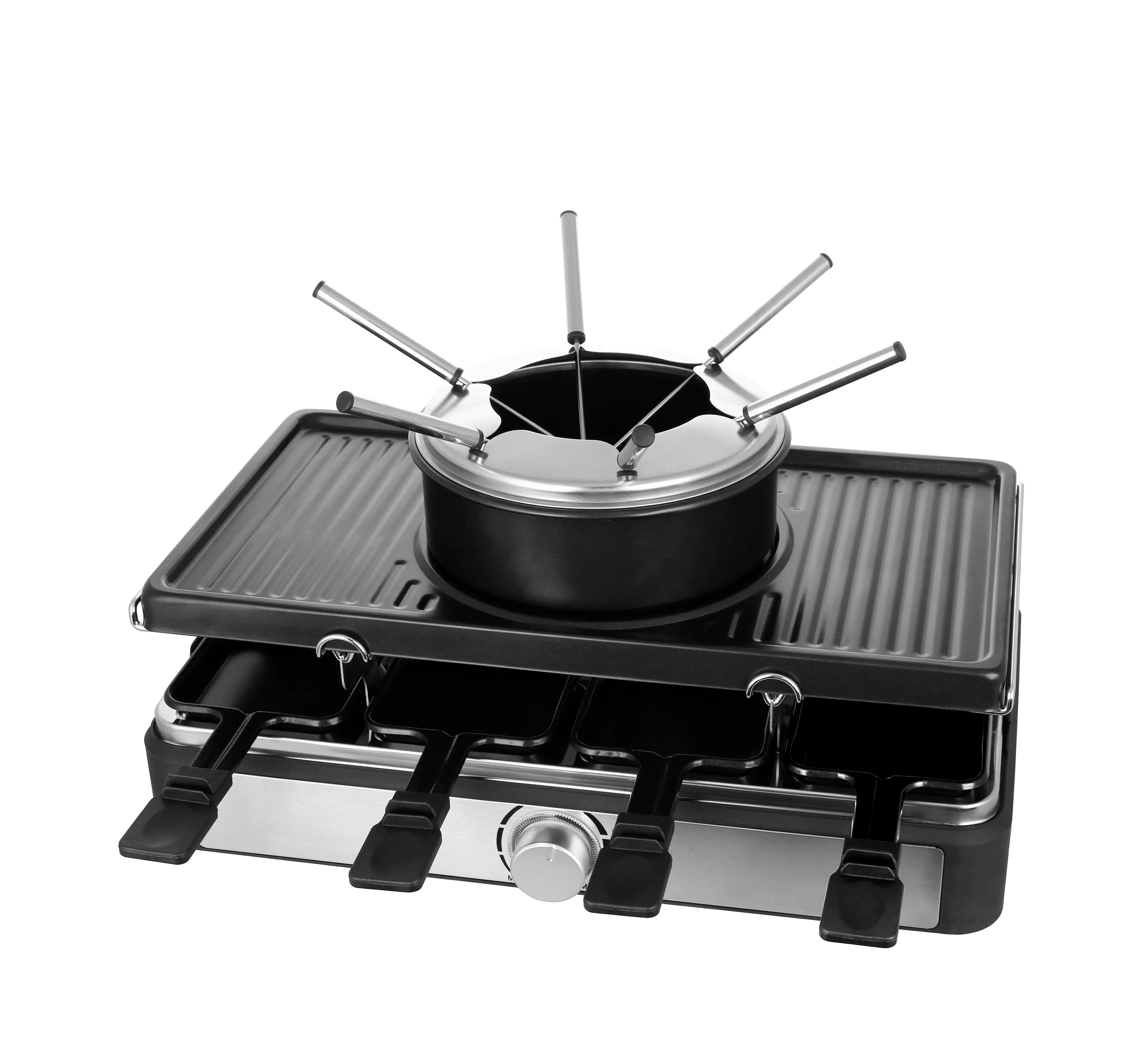Emerio Raclette mit Fondue RG-124930 mit 8 Pfännchen