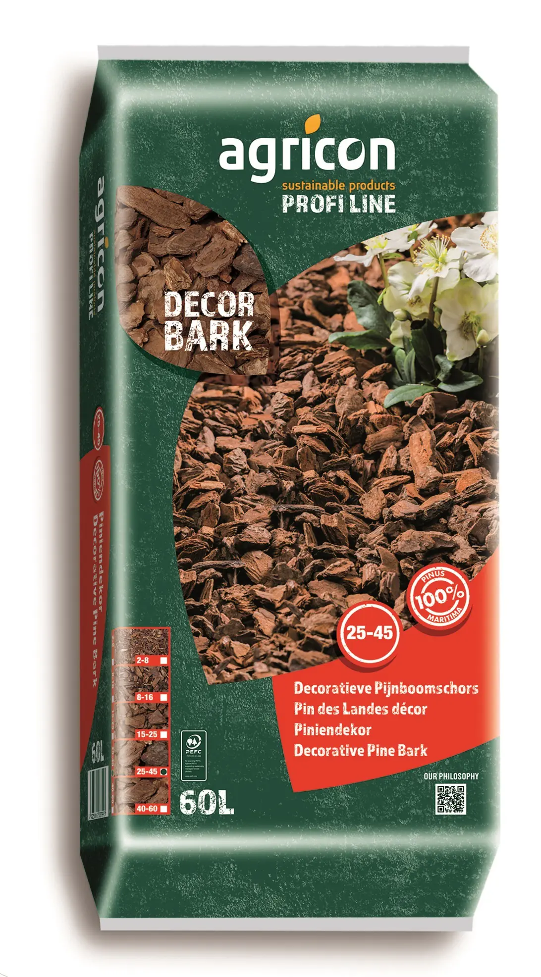 Agricon Pinienrinde Exellent 25-45 mm 60 L