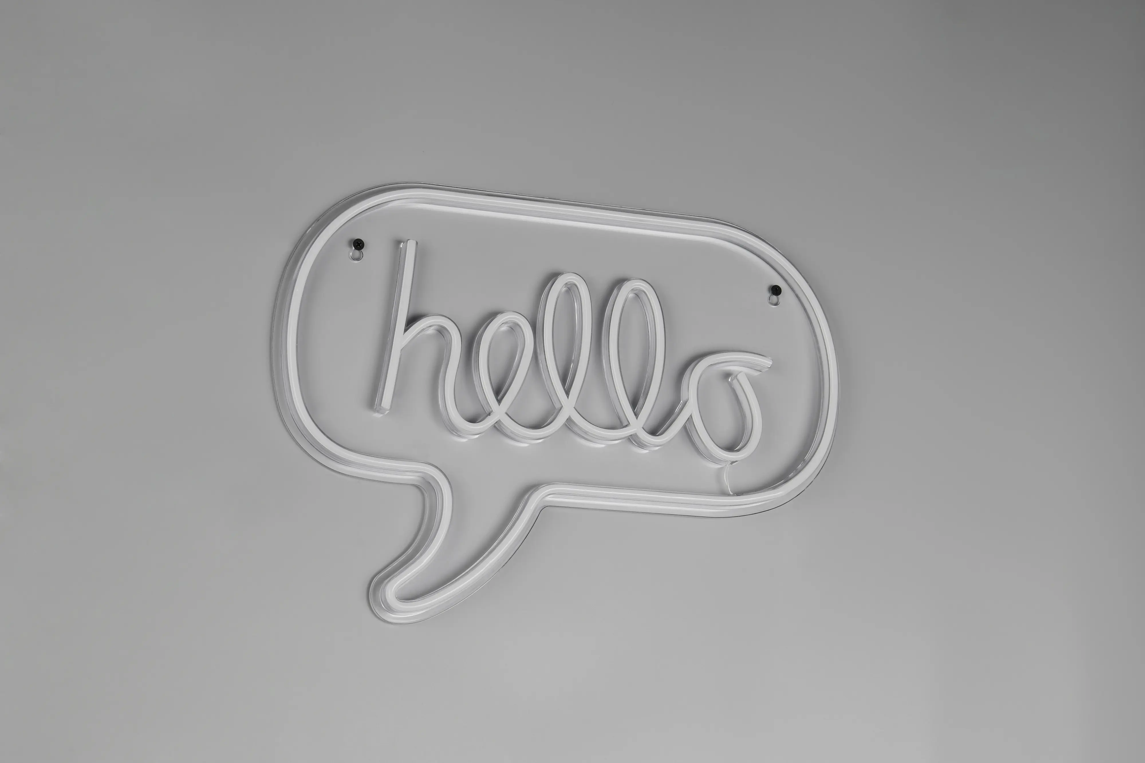 Reality LED Wandleuchte Hello 43 x 31 cm warmweiß transparent