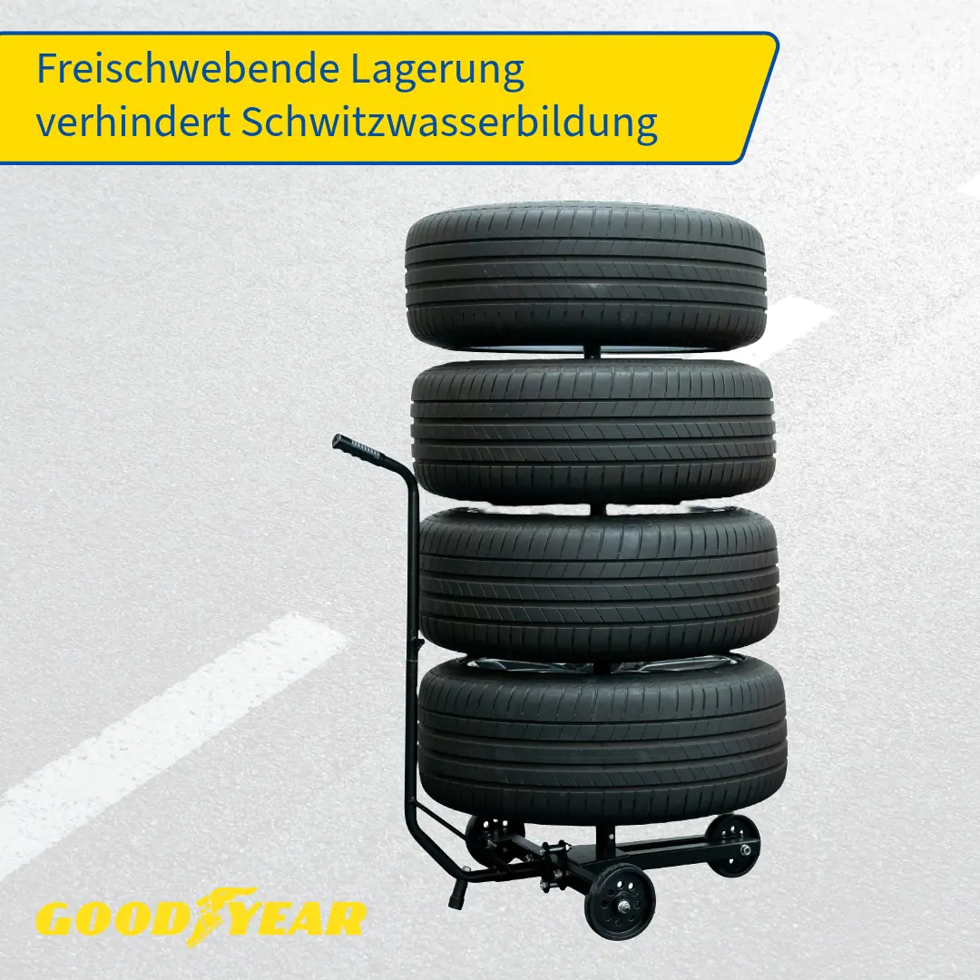 Goodyear Felgenbaumwagen bis Reifenbreite 255 mm inkl. Reifenschutzhülle Goodyear Felgenbaumwagen bis Reifenbreite 255 mm inkl. Reifenschutzhülle