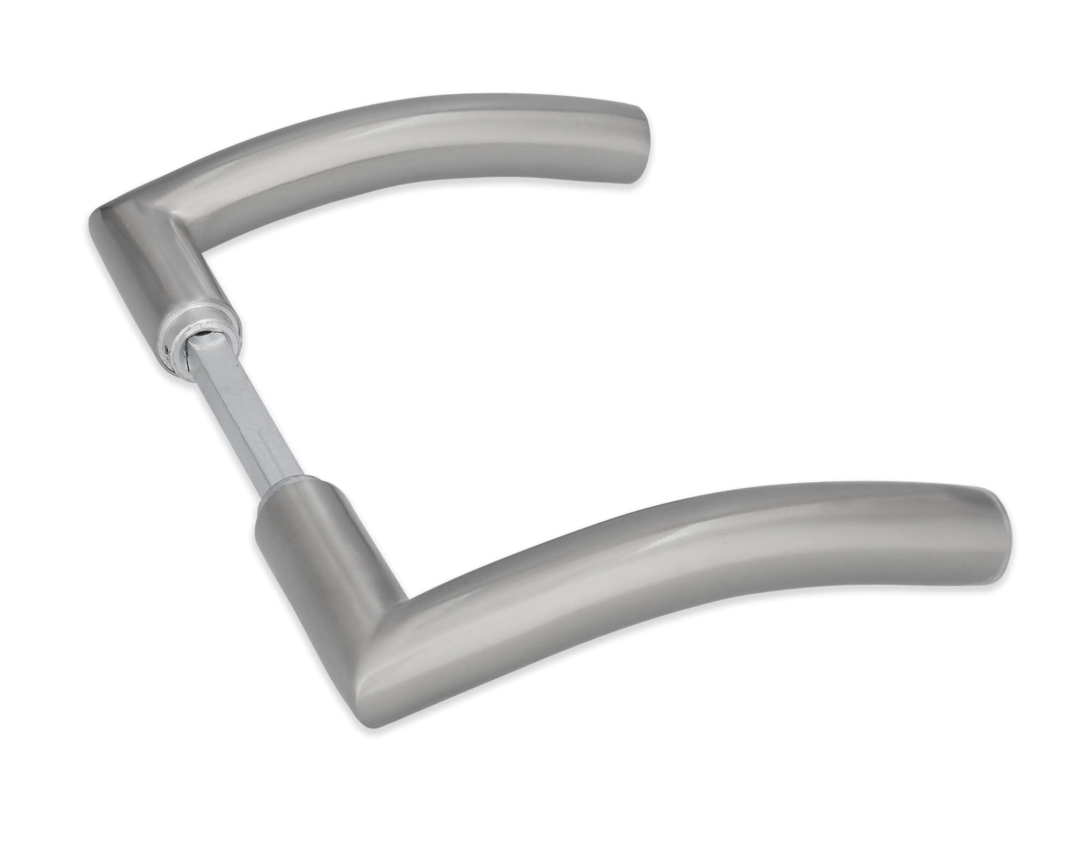 Alpertec Drückerpaar Lisa Edelstahl silber - 13,4 x 6,0 cm