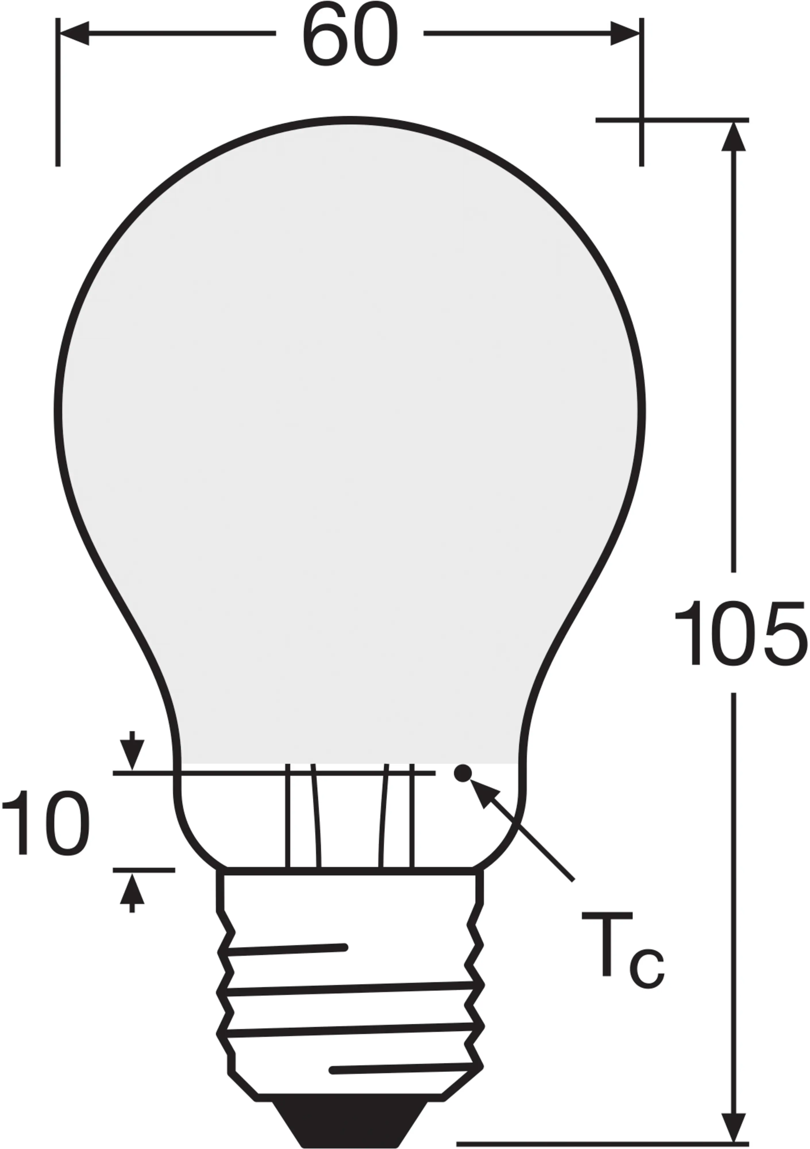 Osram Osram LED Leuchtmittel Klassik A60 E27 6,5 W warmweiß weiß matt 6er Pack