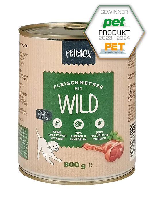 Primox Nassfutter für Hunde Wild 800 g Primox Nassfutter für Hunde Wild 800 g
