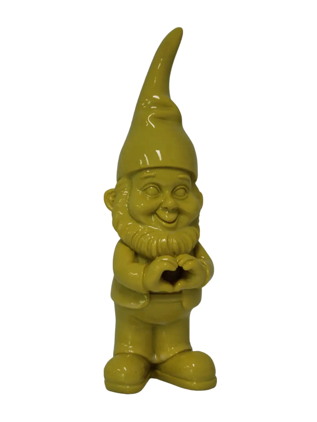 Figur Zwerg Herz unten 58cm, Polyresin 58 x 20 x 18 cm gelb