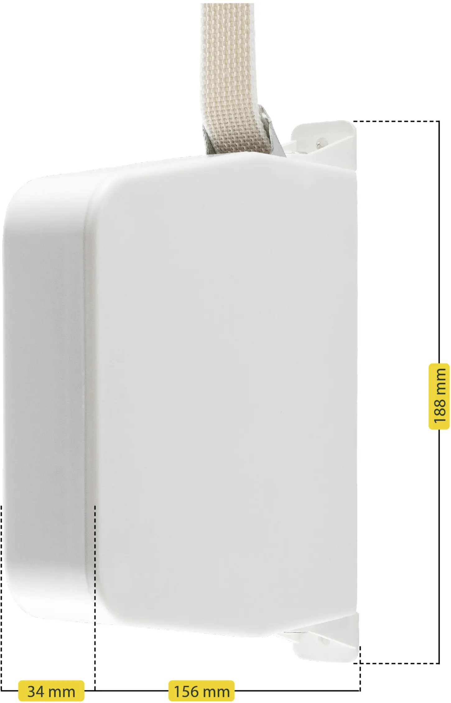 Schellenberg Aufschraubwickler Maxi weiß, inkl. 5,3 m Rollladengurt