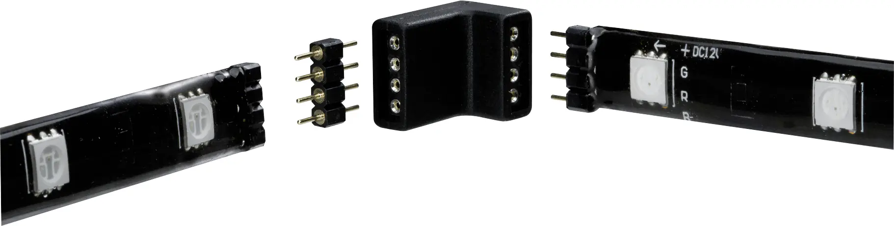 Paulmann YourLED Eck-Verbinder 4er Pack weiß schwarz Kunststoff