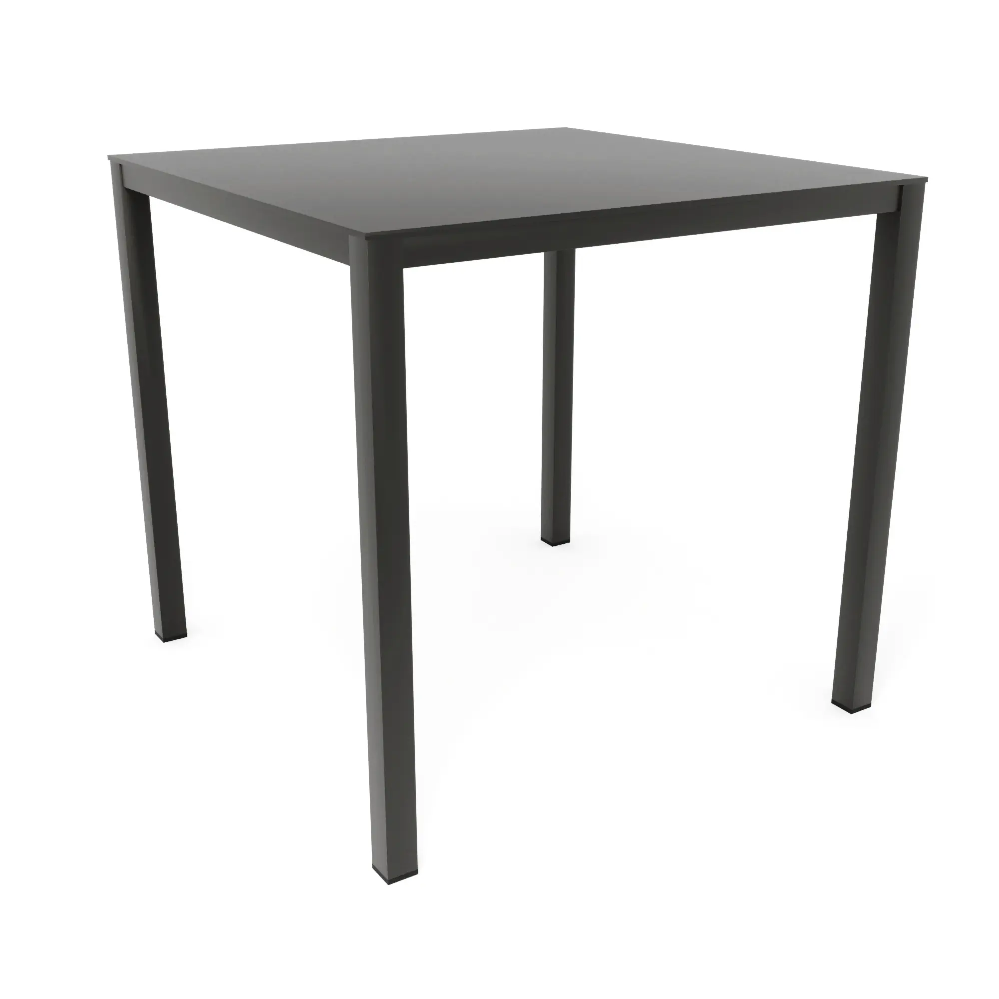 Grandsoleil Gartentisch wetterfest Metall Brunch 80 × 80 cm schwarz