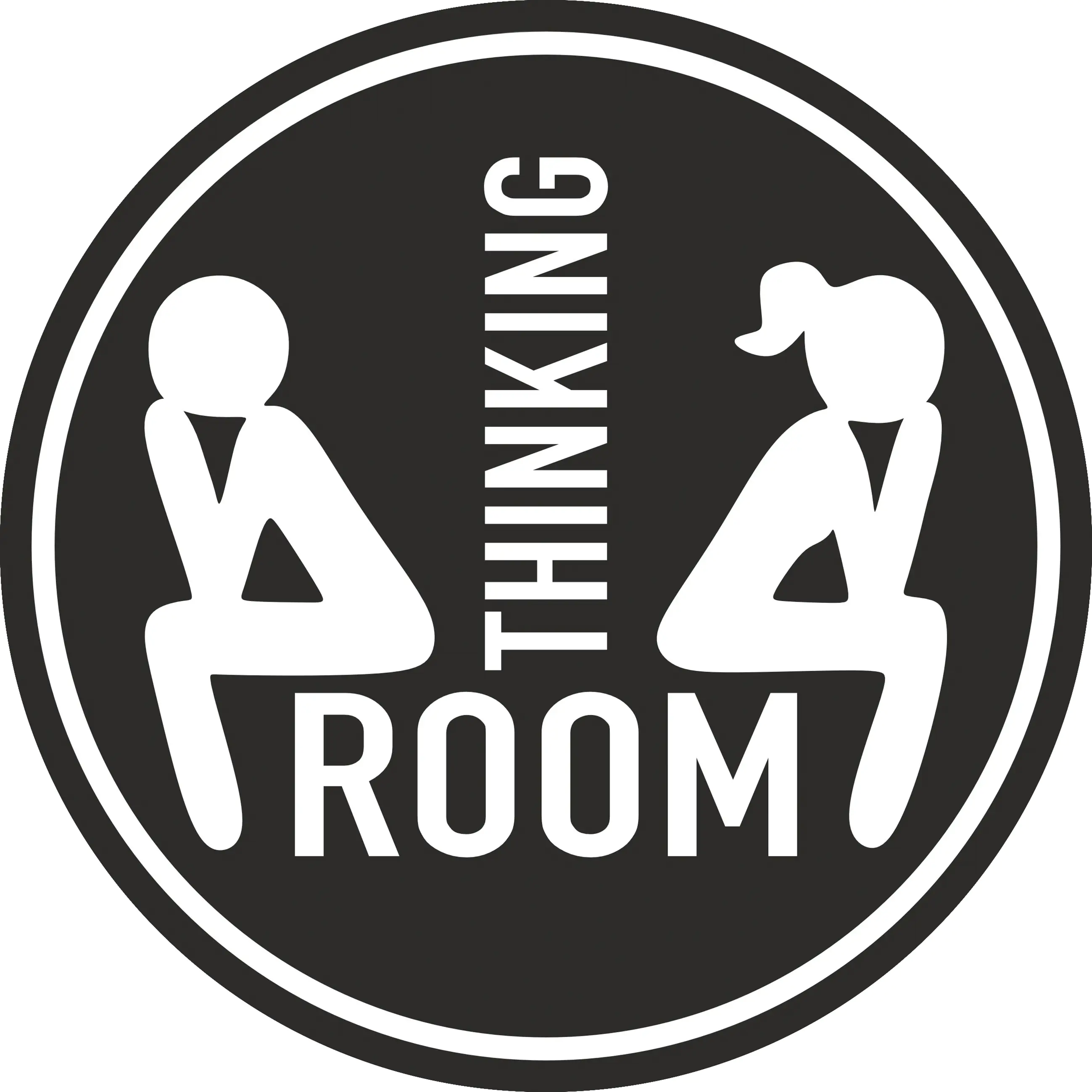 Hermann-Schütz Hart-PVC-Schild selbstklebend Thinking Room