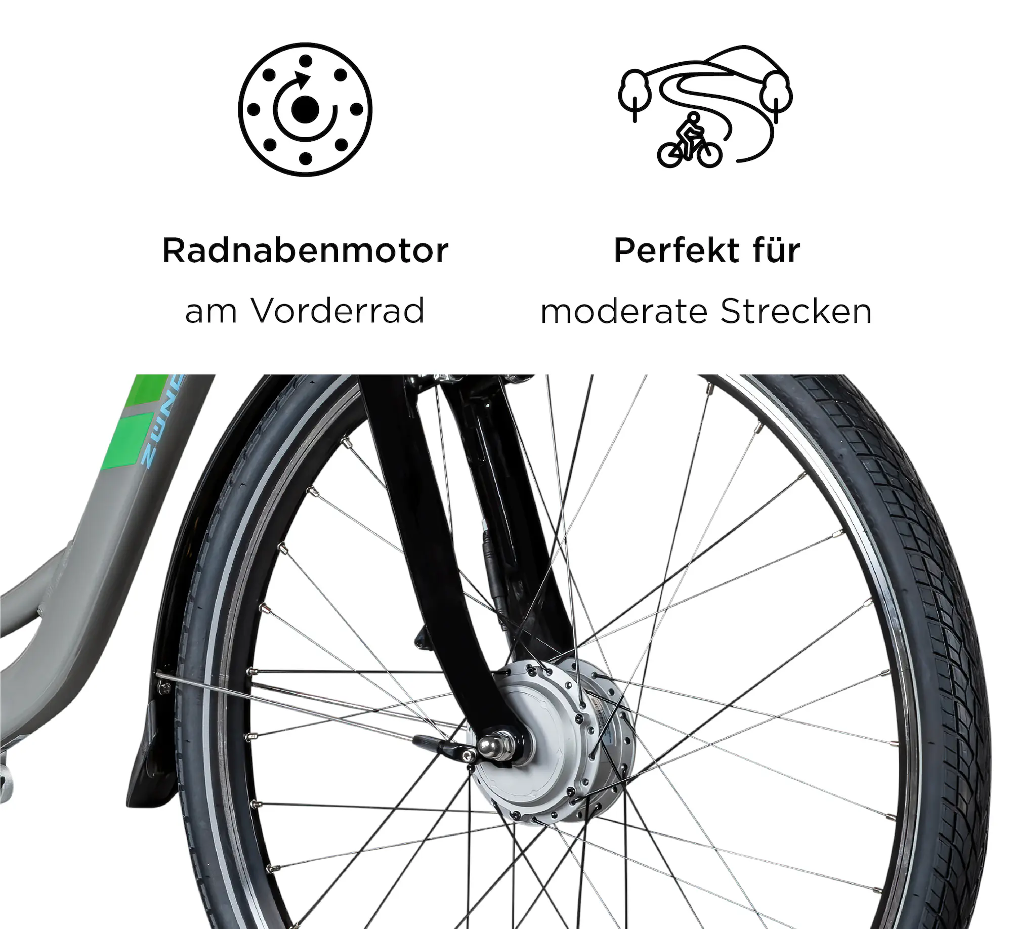 Zündapp E-Bike Z502 City 28 Zoll 7-Gang 522 Wh grau grün Zündapp E-Bike Z502 City 28 Zoll 7-Gang 522 Wh grau grün
