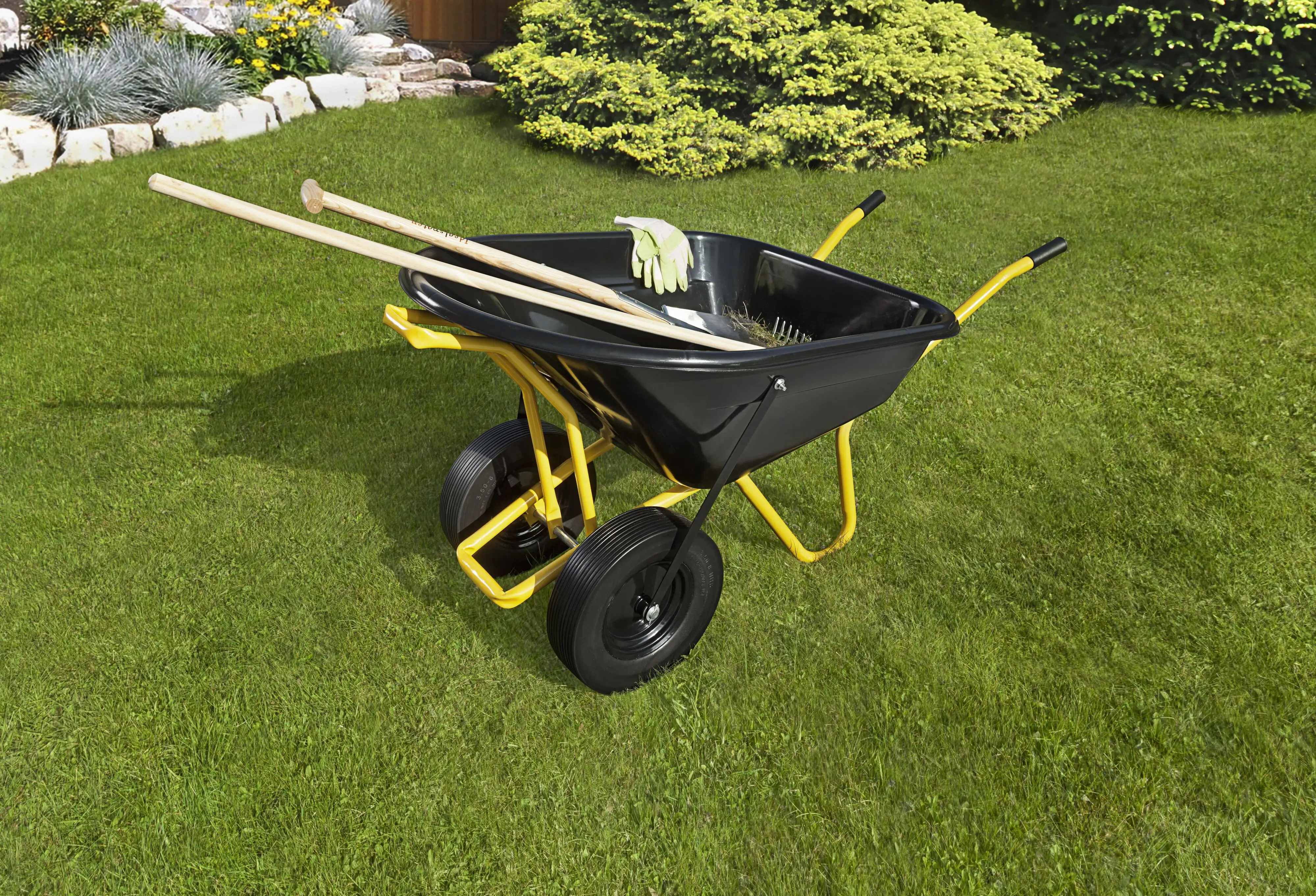 pro-bau-tec Schubkarre Twin 160 l max. 220 kg