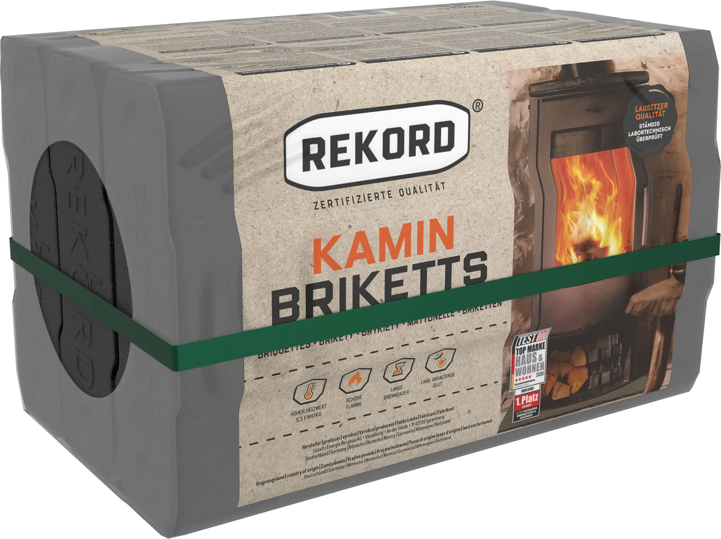Braunkohle-Kaminbriketts 10 kg Braunkohle-Kaminbriketts 10 kg