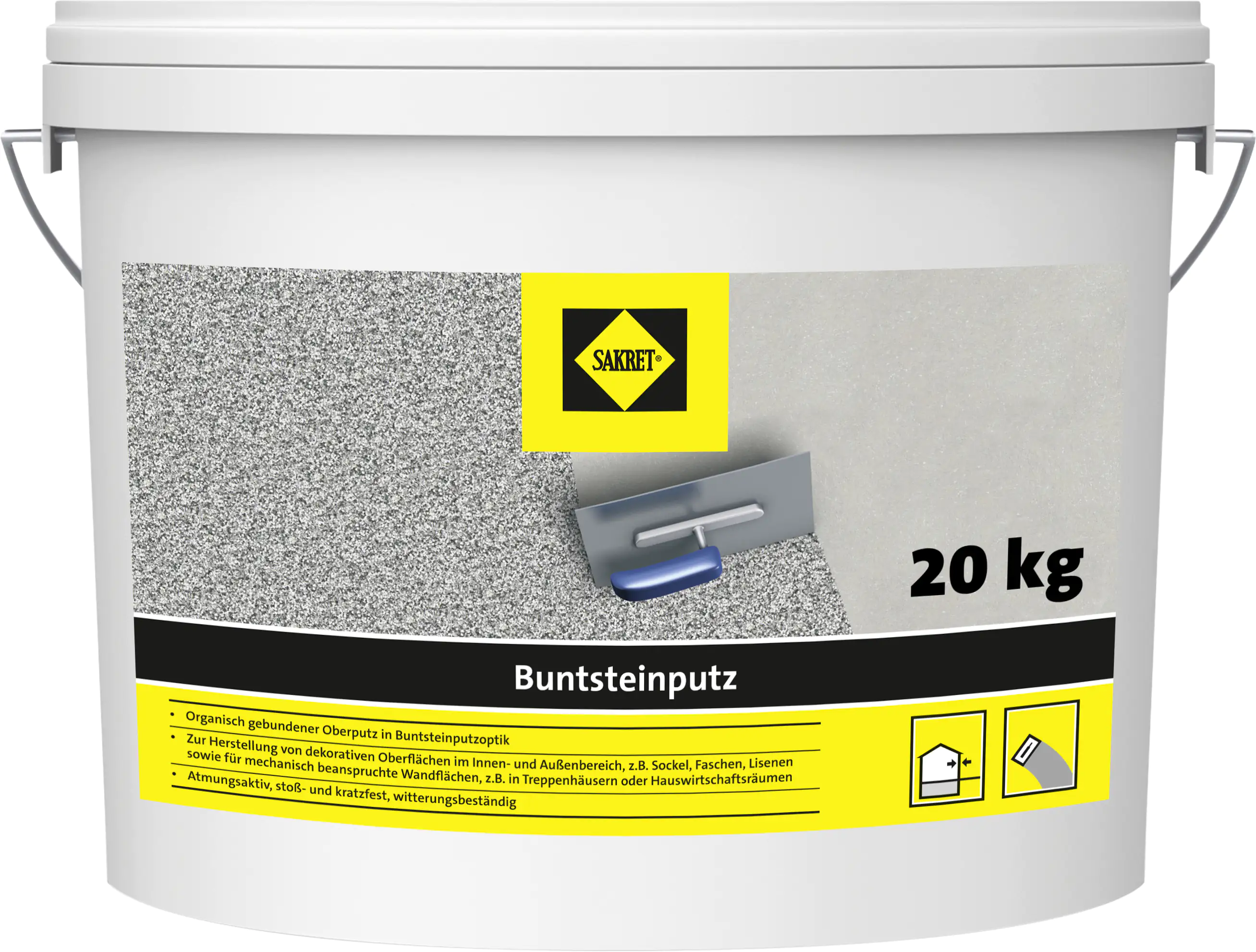 Sakret Buntsteinputz grau-bunt 20 kg Sakret Buntsteinputz grau-bunt 20 kg