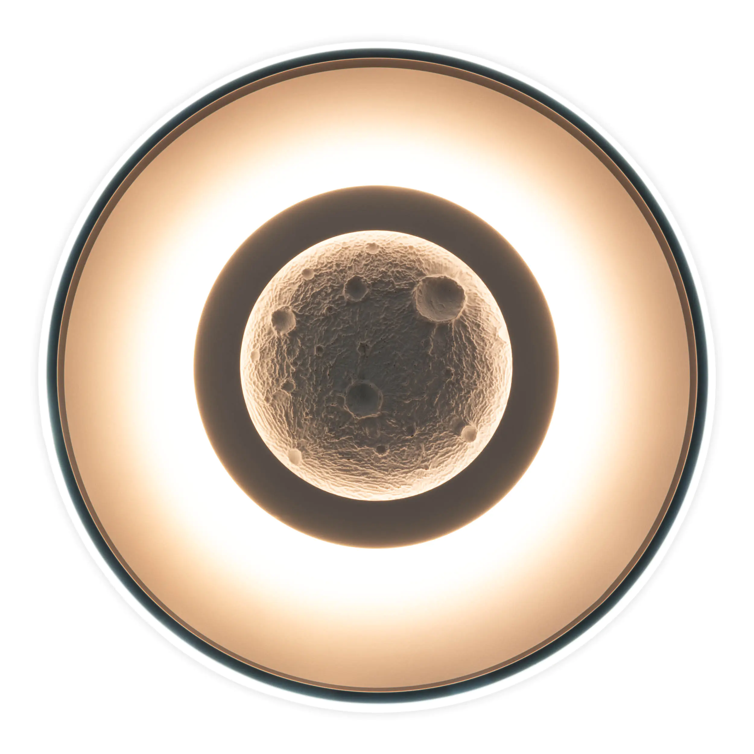 Light & More LED Deckenleuchte mit Mondstruktur Ø 50 cm