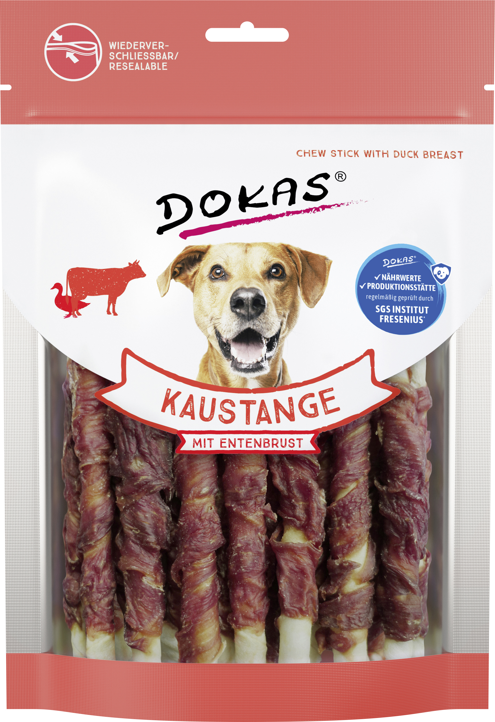Dokas Hundesnack Kaustange mit Entenbrust 200 g