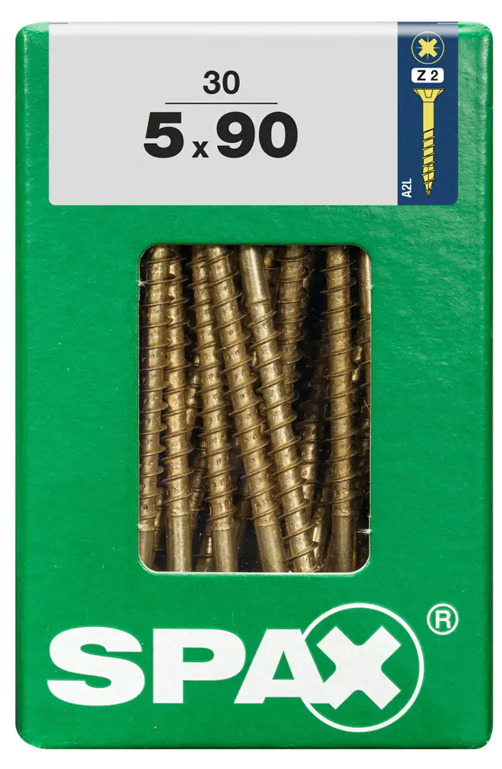 Spax Universalschrauben 5.0 x 90 mm PZ 2 - 30 Stk.