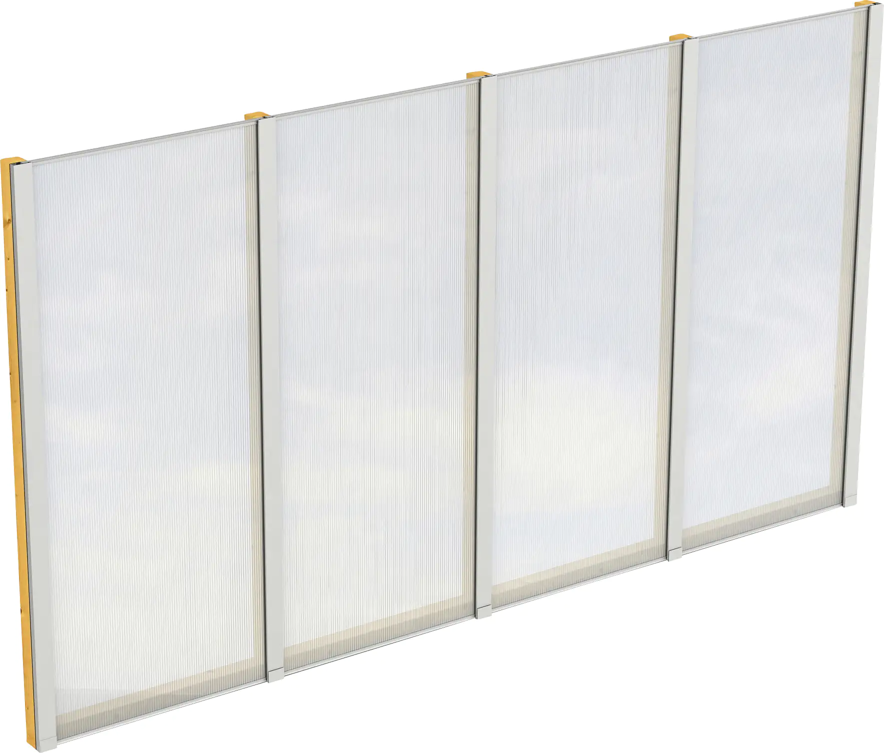 SKAN HOLZ Seitenwand m. Polycarbonatplatten 343 x 200 cm Fichte