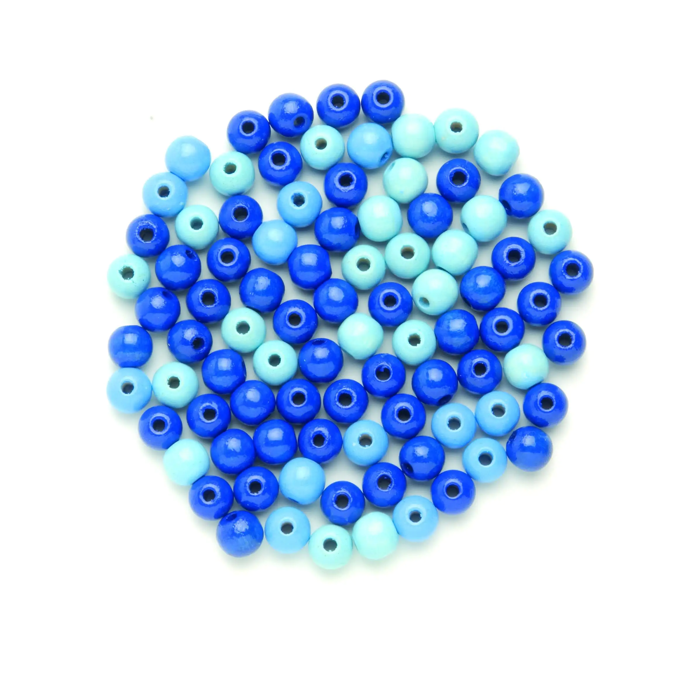 Glorex Holzperle blau-mix 12 mm