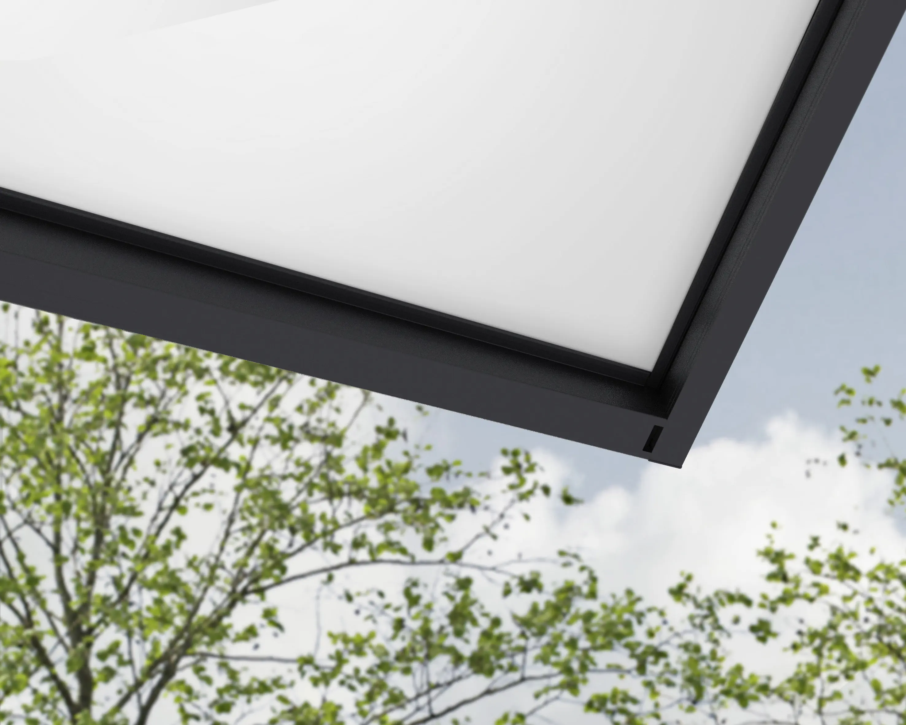 Canopia Vordach Sophia XL 9000 Grau Alu 845 x 140 cm