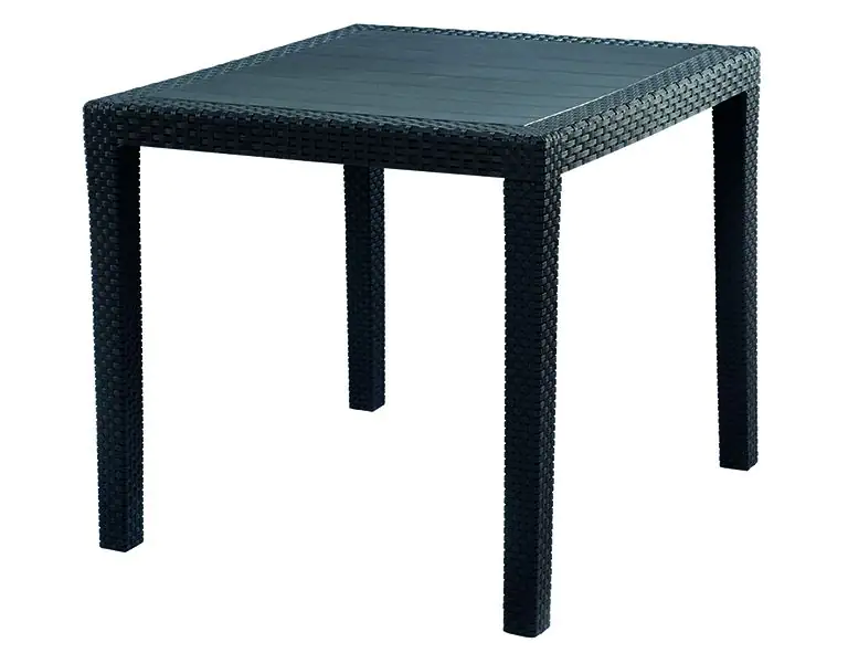 Gartentisch King anthrazit 79 x 79 x 72 cm, quadratisch, anthrazit