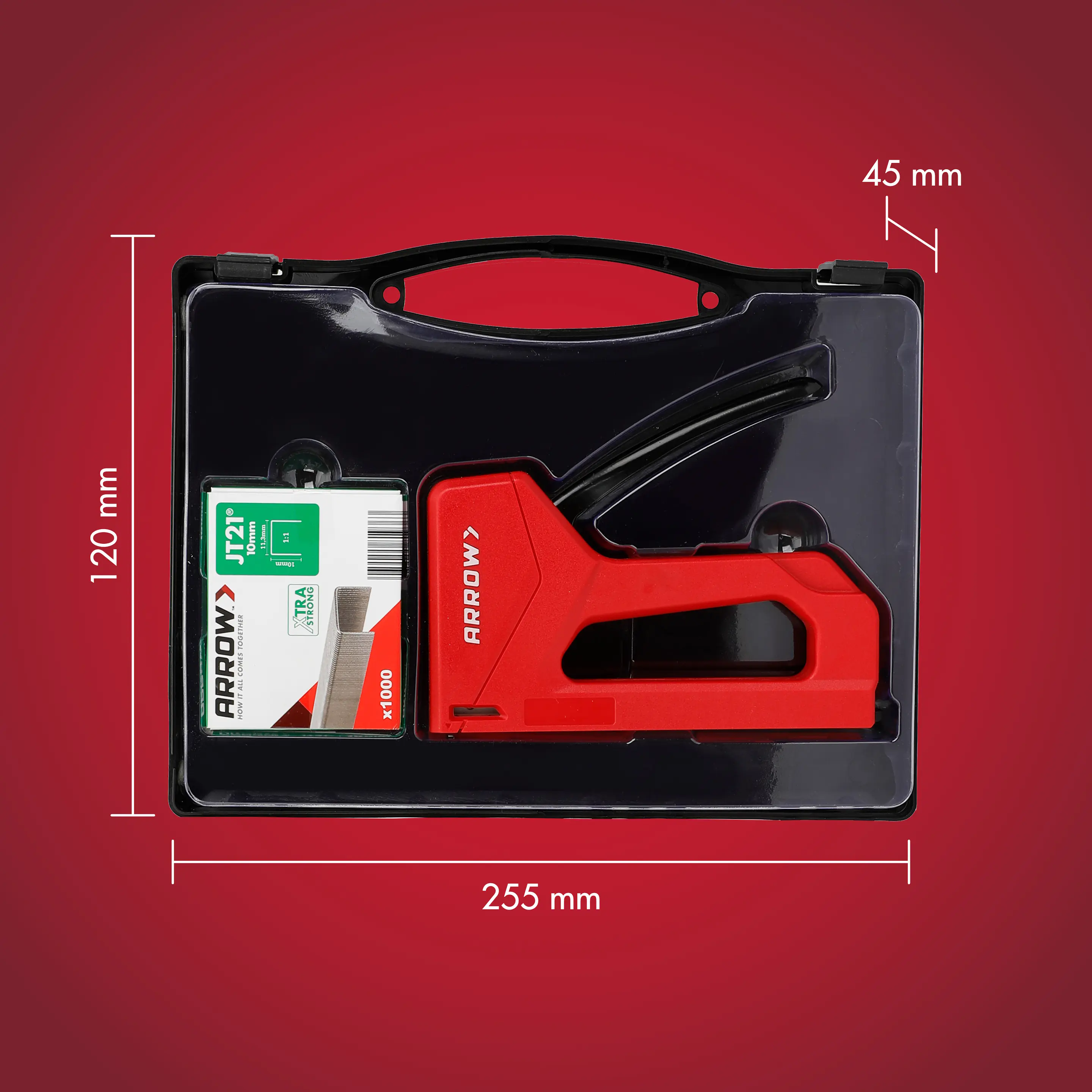 Arrow Handtacker JT21 für Feindrahtklammern - Set inkl. 1000 Feindrahtklammern
