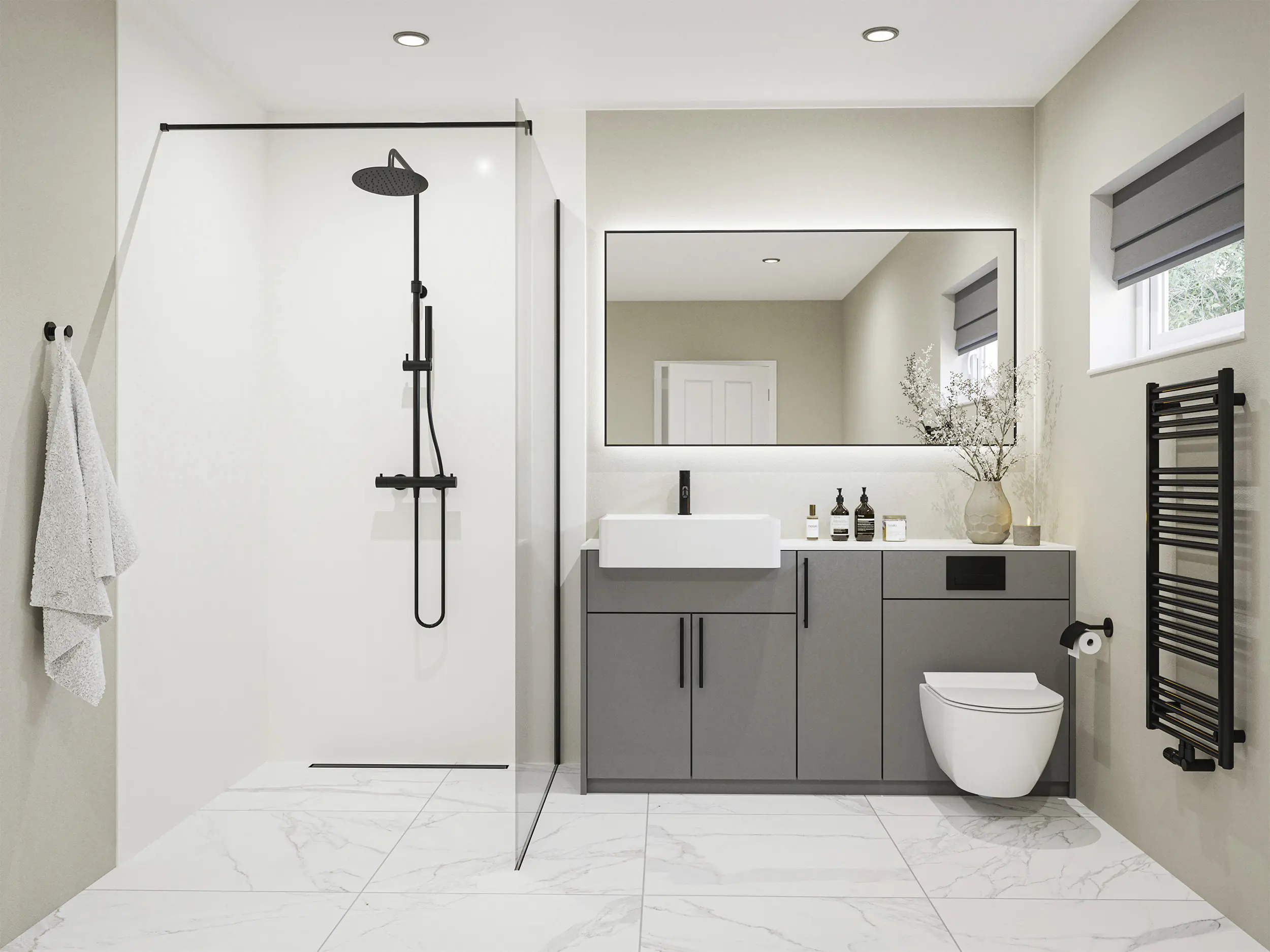 Wetwall Elite Duschrückwand Artico 60 x 242 cm mit Nut & Feder
