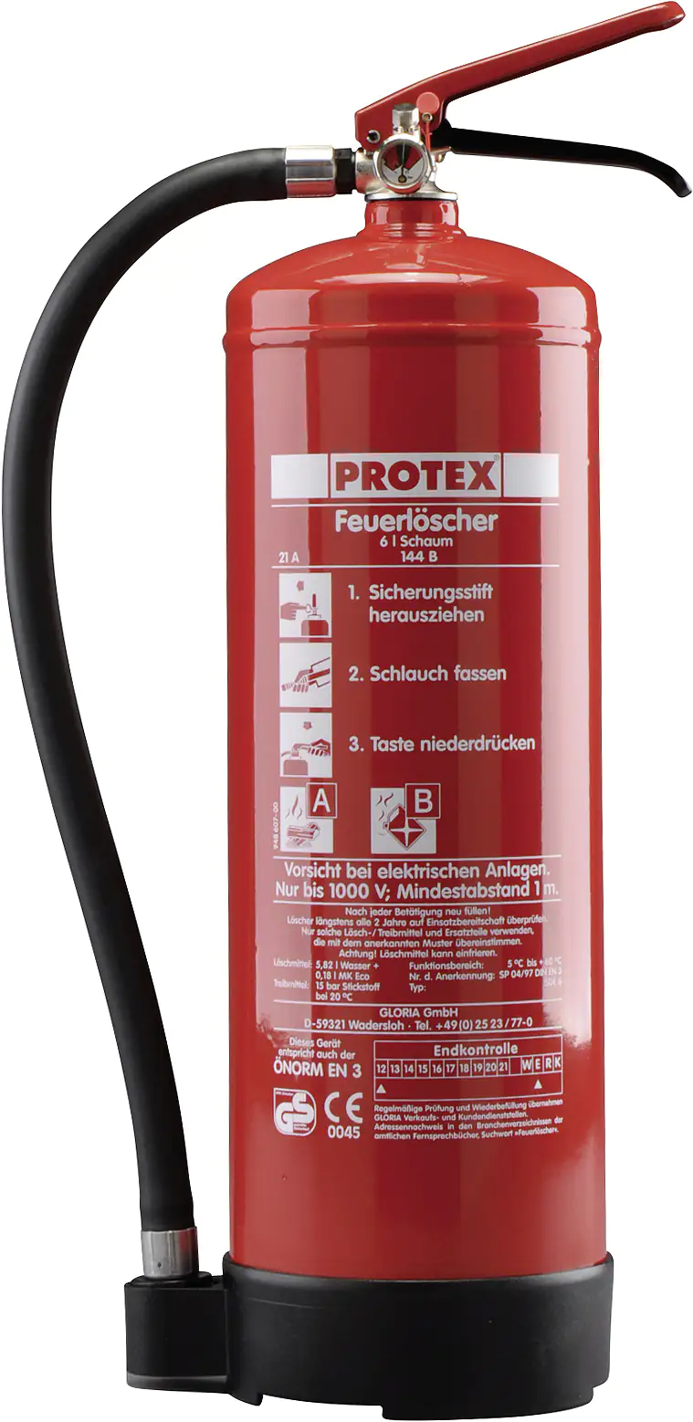 Protex Feuerlöscher SDE 6 Schaum Löschmittel Protex Feuerlöscher SDE 6 Schaum Löschmittel