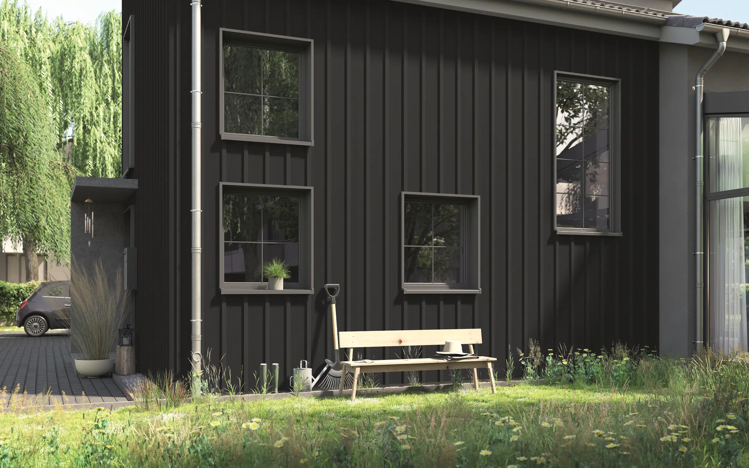 Alpina Wetterschutzfarbe 2,5 L schwarz Alpina Wetterschutzfarbe 2,5 L schwarz