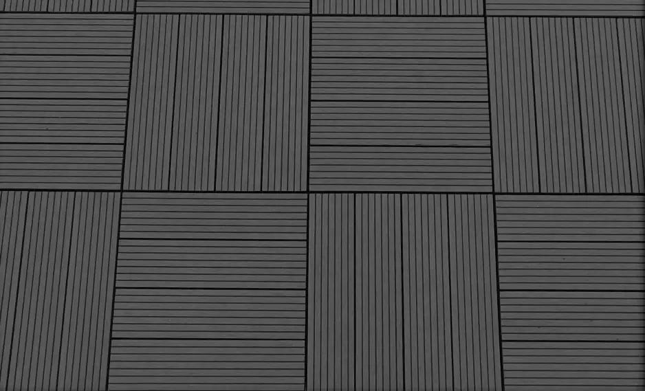 TrendLine Klickfliese WPC 30 x 30 x 2,1 cm dunkelgrau 10 Stück