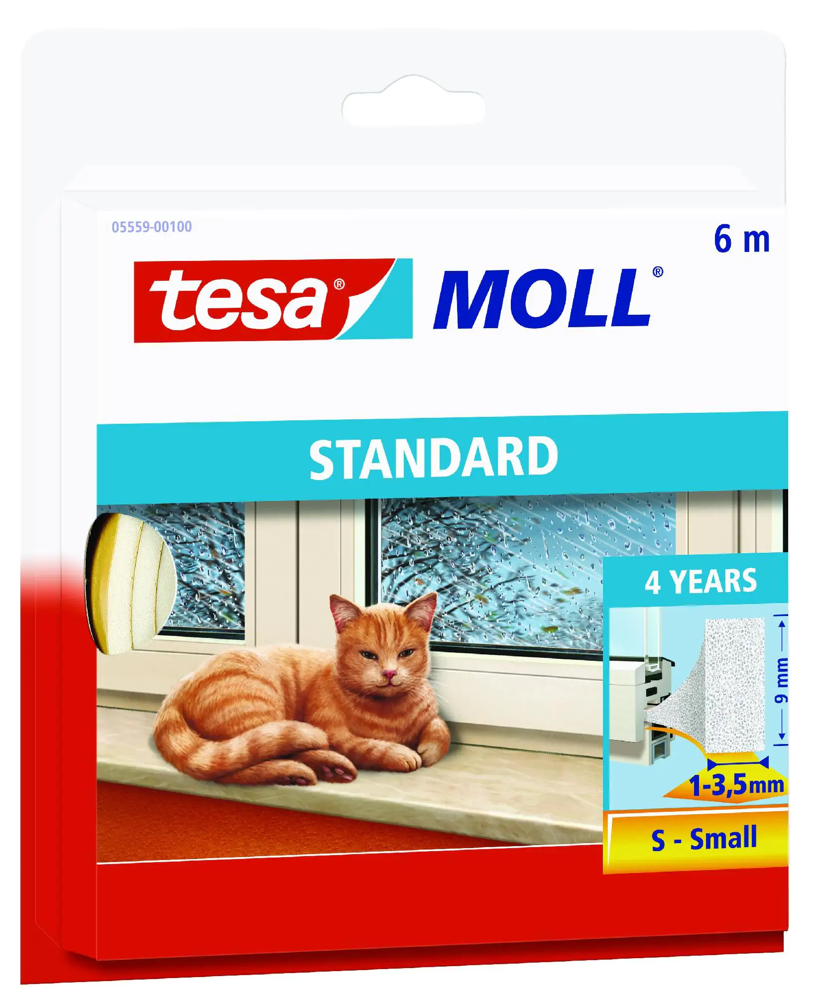 tesa Moll Schaumstoffdichtung Standard 6 m, weiß tesa Moll Schaumstoffdichtung Standard 6 m, weiß