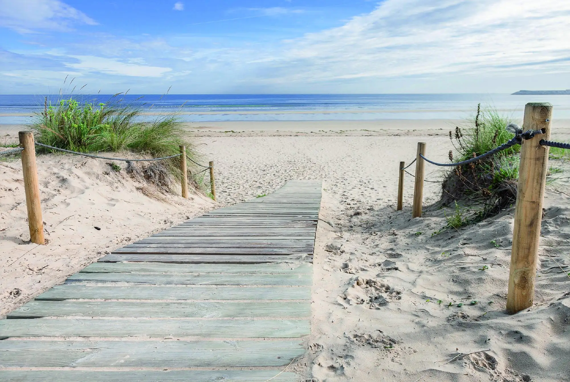 Deco-Block Bild - Strand mit Horizont 118 x 78 cm Deco-Block Bild - Strand mit Horizont 118 x 78 cm