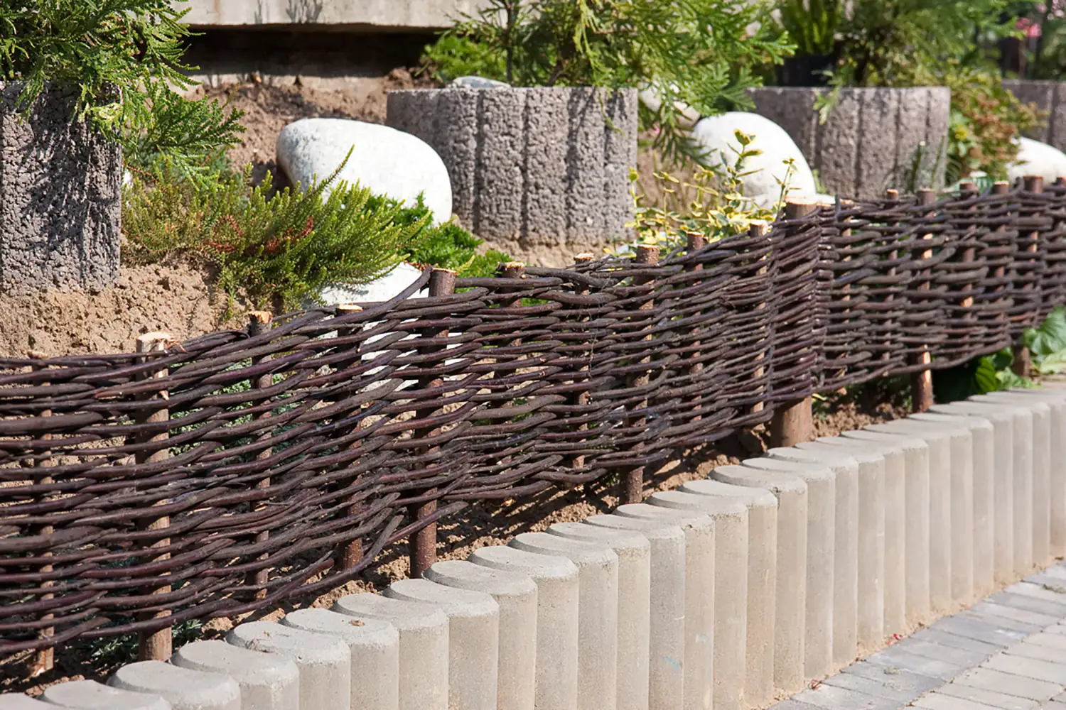 Beeteinfassung Weide 120 x 20cm