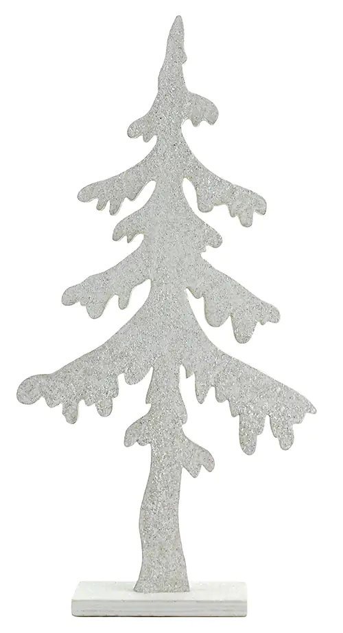 Weihnachts-Aufsteller Tanne weiß 21 cm