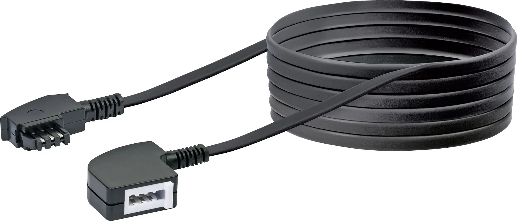 Schwaiger Telefon Verlängerungskabel TVL6222 533 TAE (F) schwarz, 10,0m, 1x TAE (F) Stecker / 1x TAE